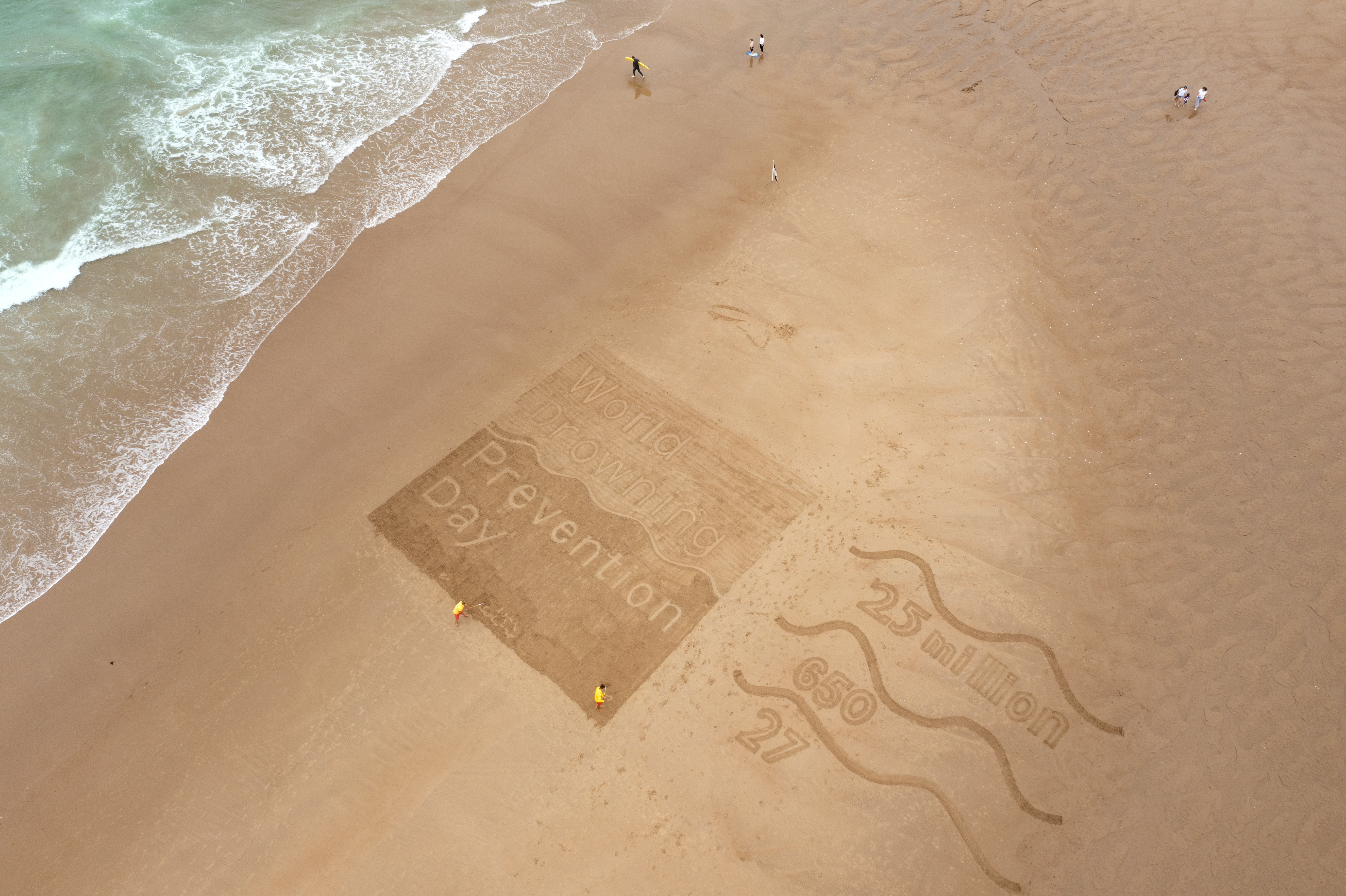 World Drowning Prevention Day sand art