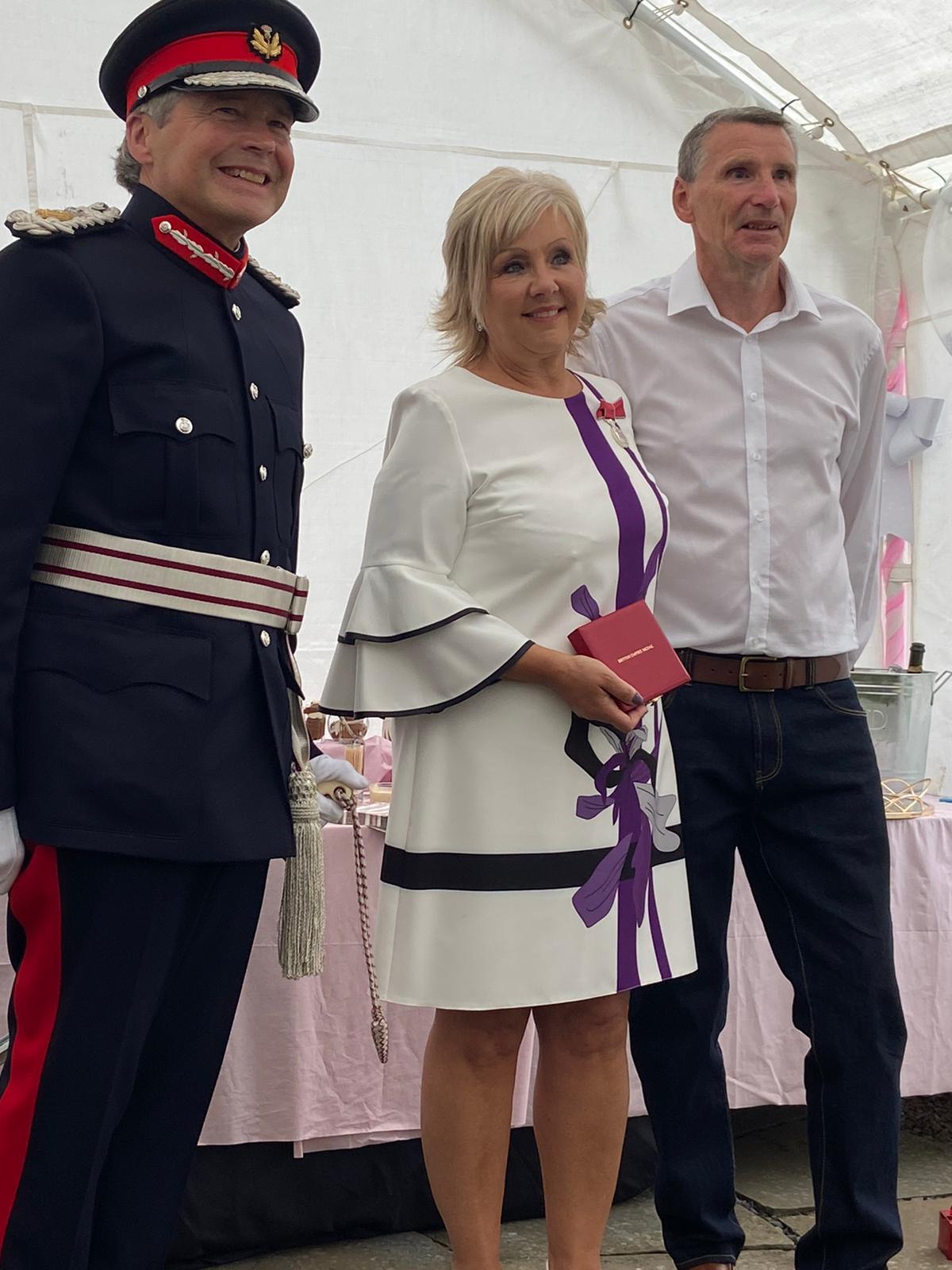 Audrey Wood with her husband and Lord Lieutenant of Aberdeenshire, Alexander Manson