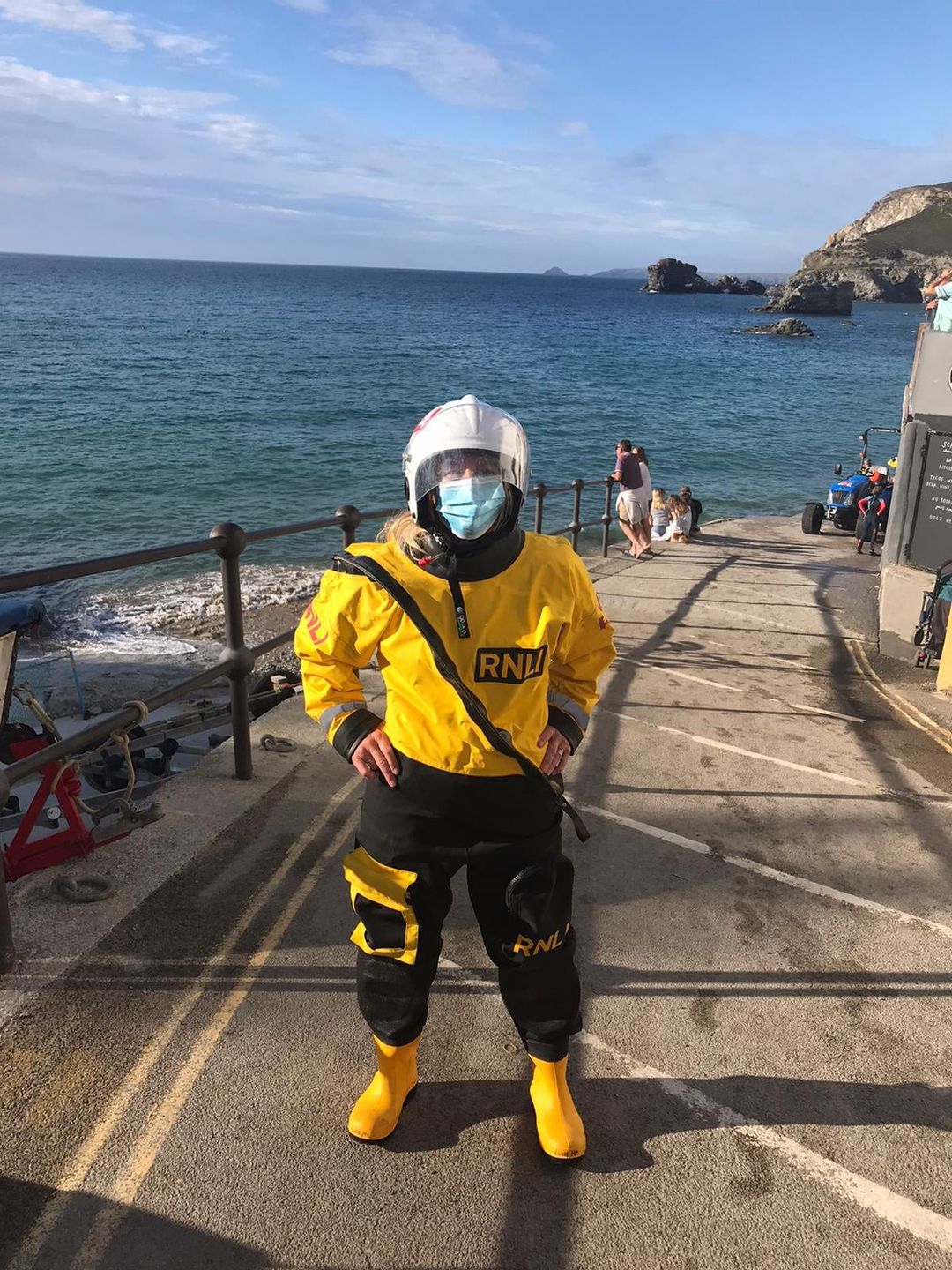 Victoria Davies in RNLI gear