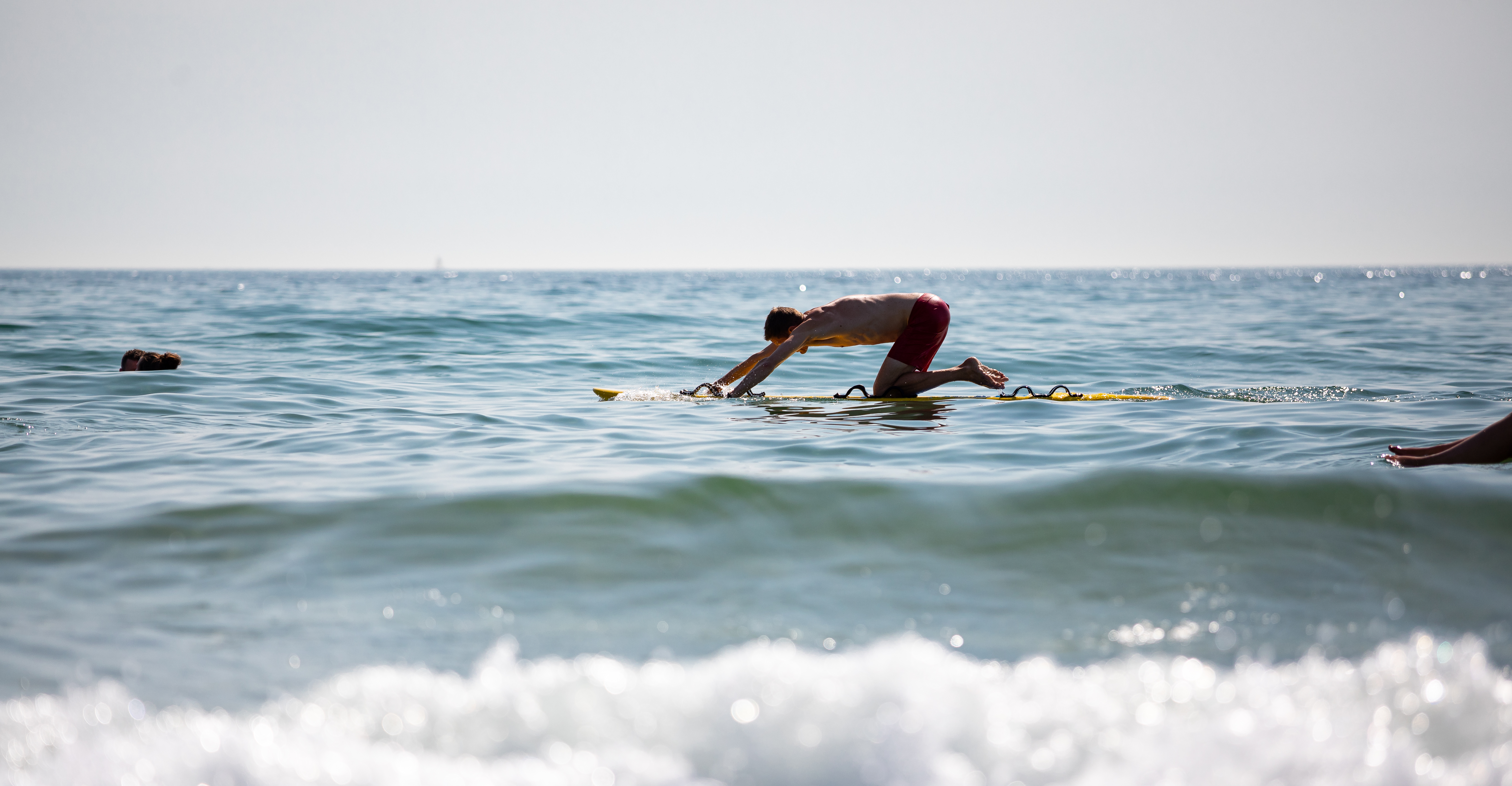 Bournemouth RNLI lifeguard in action.