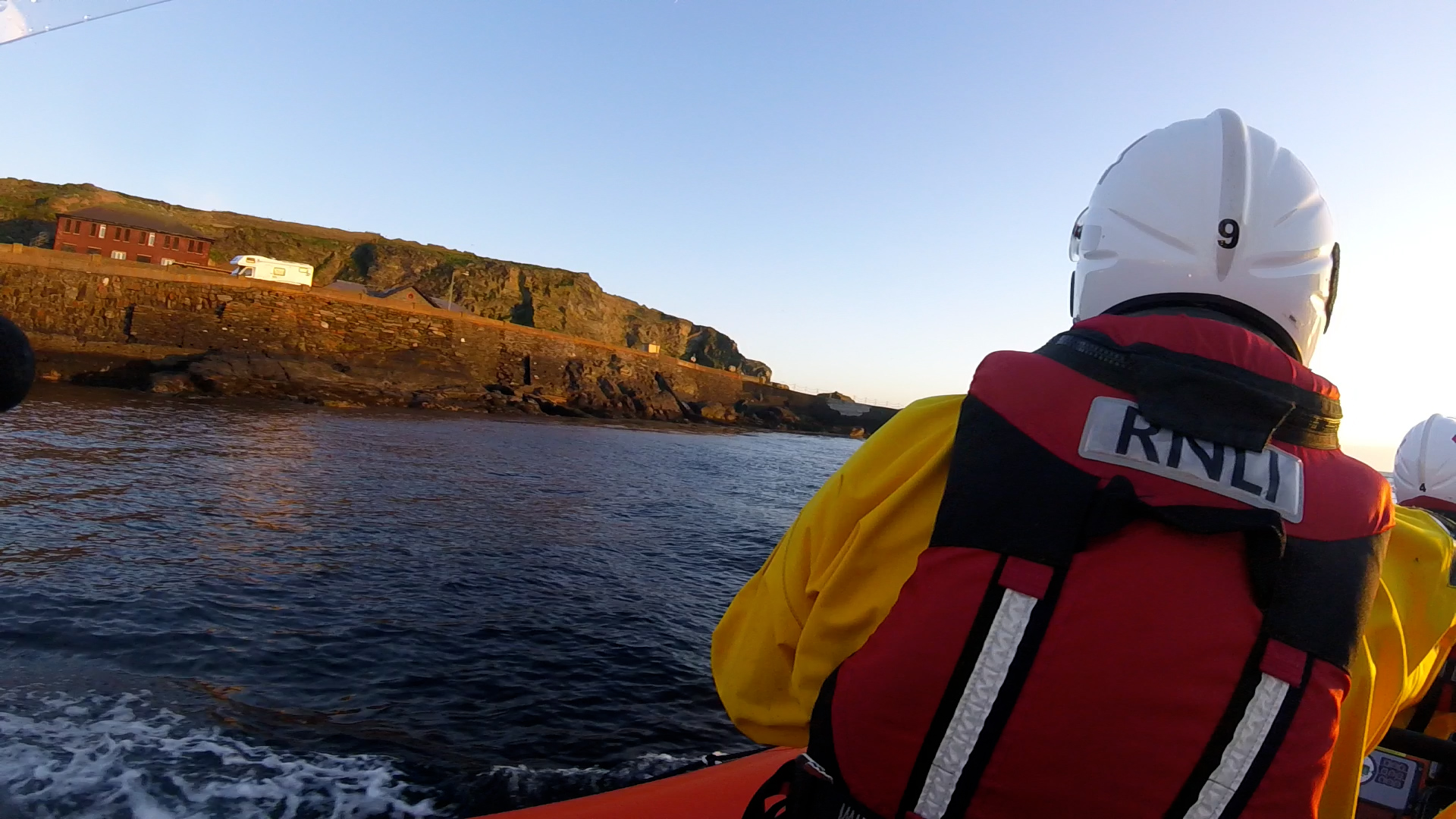 Port Erin Lifeboat searching in port erin 