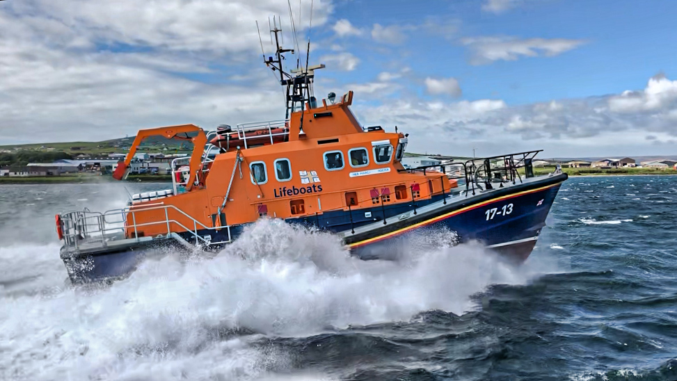 MARGARET FOSTER departing Kirkwall on service