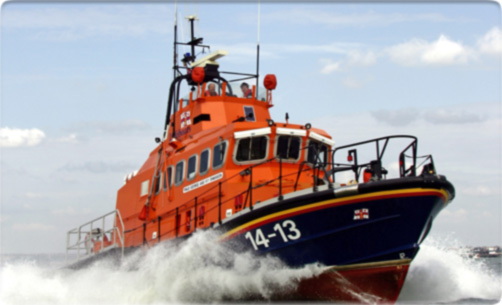 The Sheerness all weather lifeboat 14-13 Trent class soon to be replaced by Shannon Class 13-38 the Judith Copping Joyce once all crew training is completed.