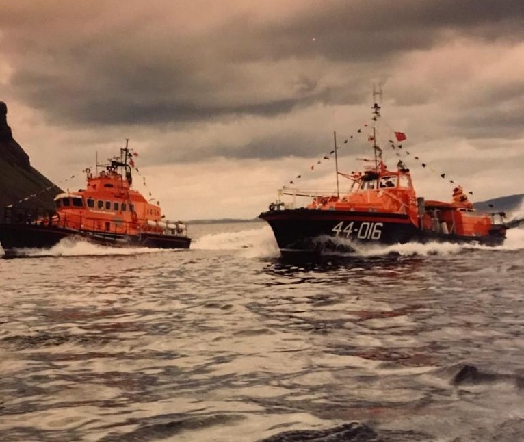 Portree Trent (left) and Waveney (right) lifeboats