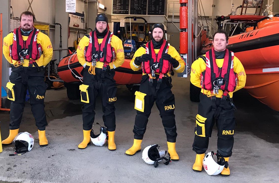 L to R Will Baker, Christian Larter, Jake Munday and Tim Grimmer ready for their last trip to sea