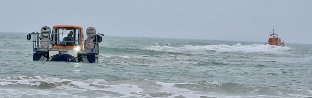 ALB Ella Larsen launching into choppy seas
