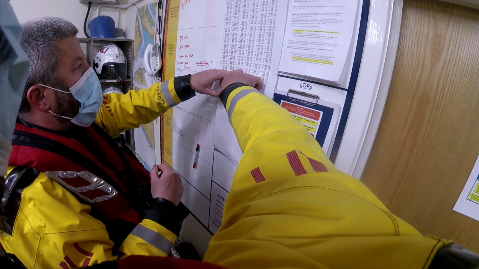 Helm Greg Pachany briefing crew