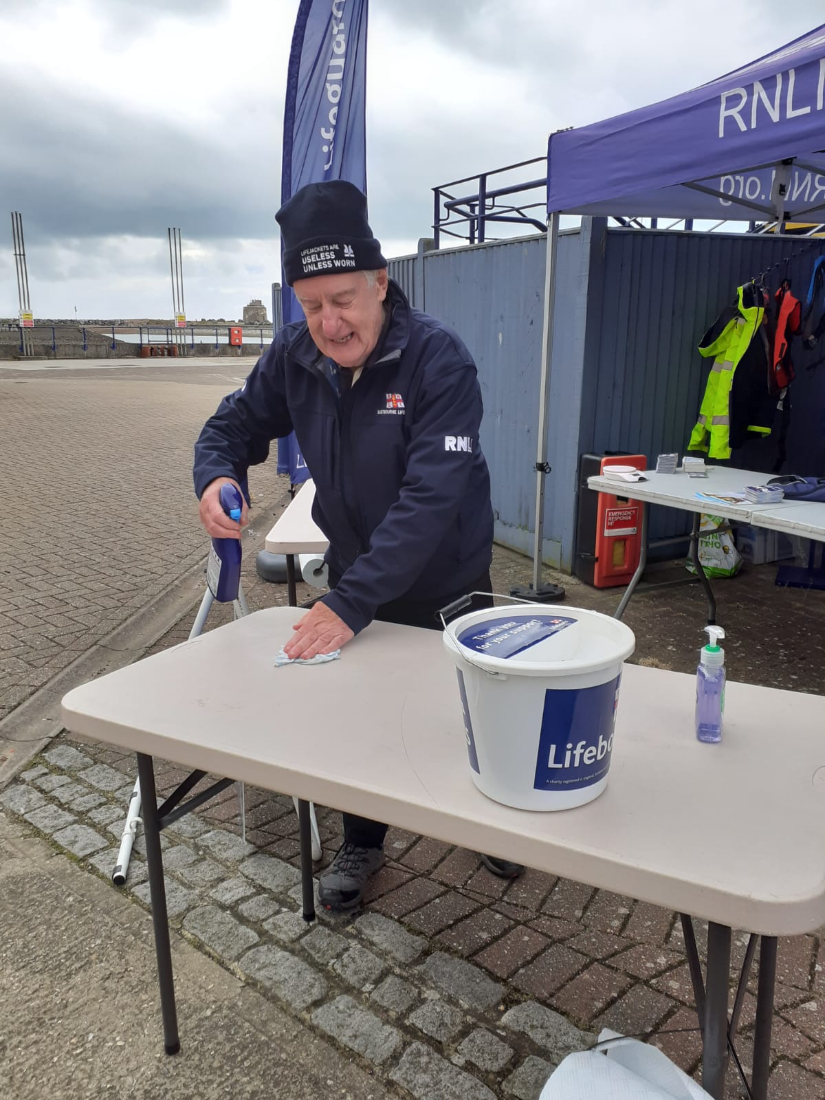 David Phillip, RNLI Volunteer preparing for event