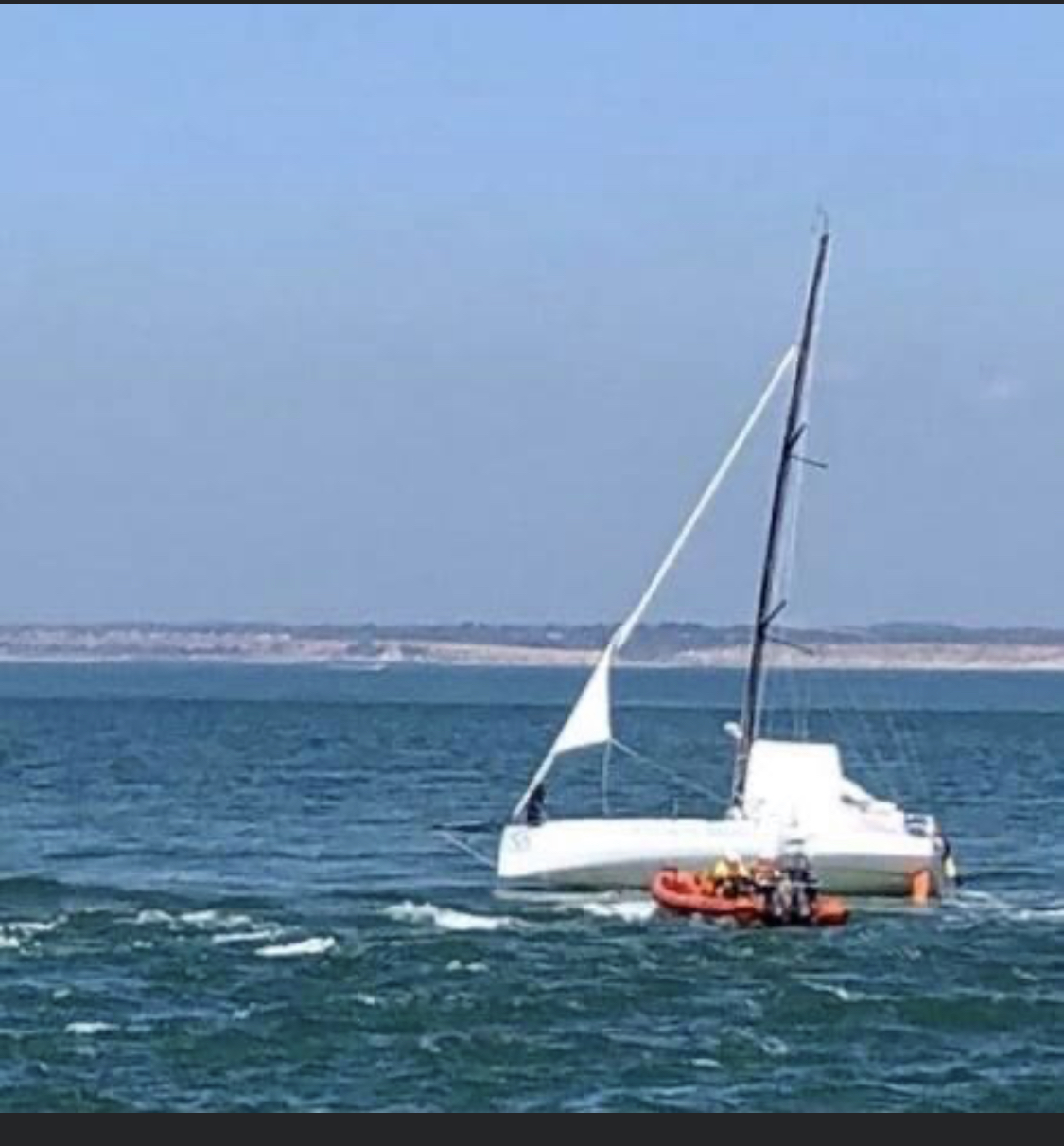 Yacht aground