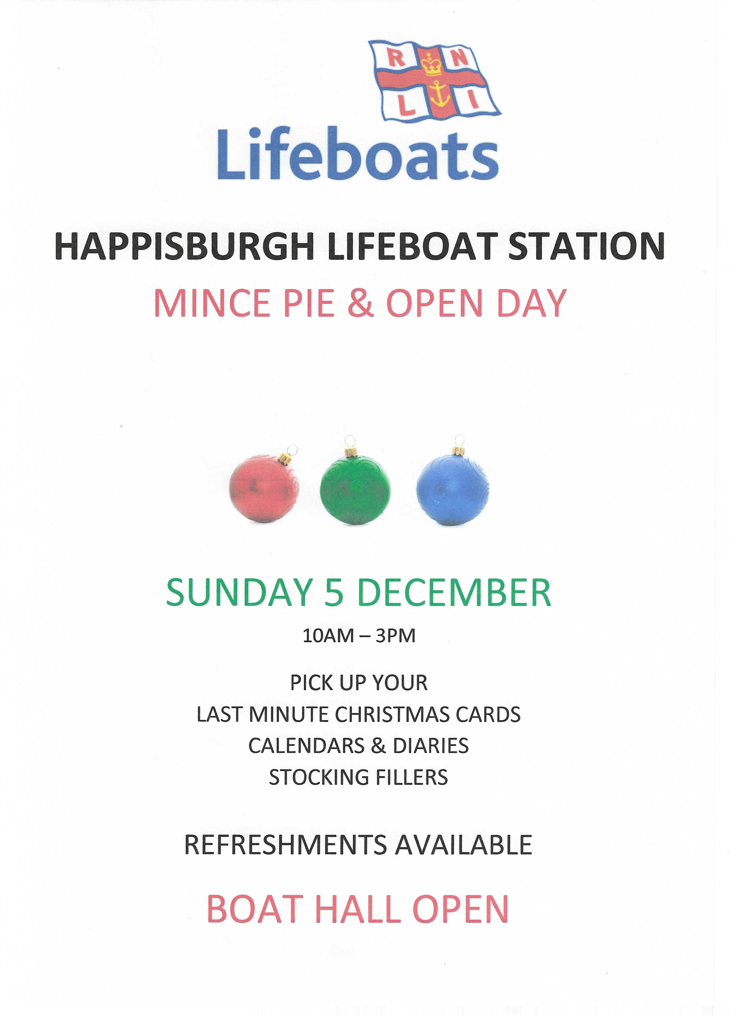 Happisburgh Mince Pie and open Day