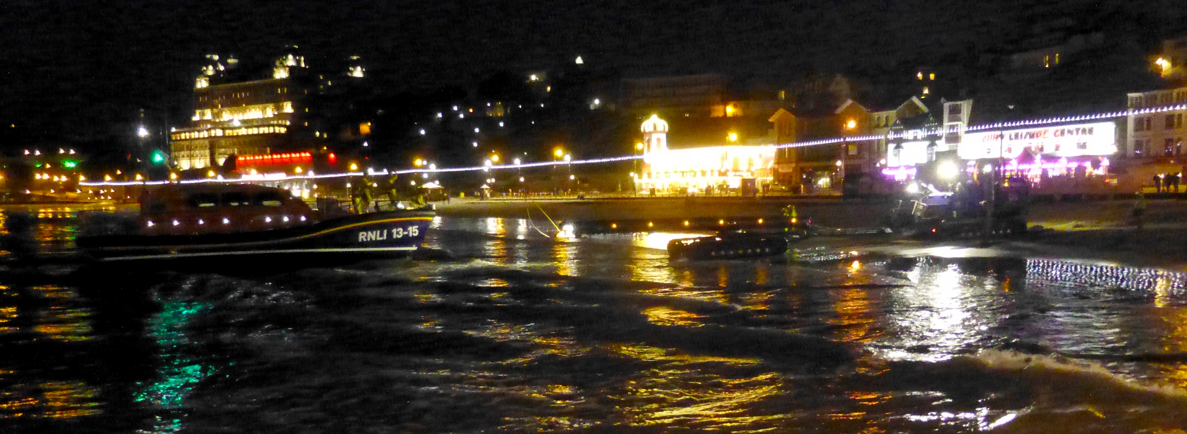 The lifeboat is recovered by the Shannon launch-and-recovery system, aka SLARS.