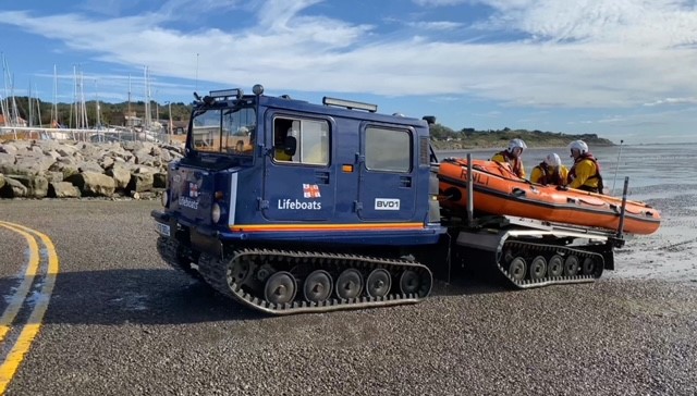 West Kirby RNLI Lifeboat returning to shore
