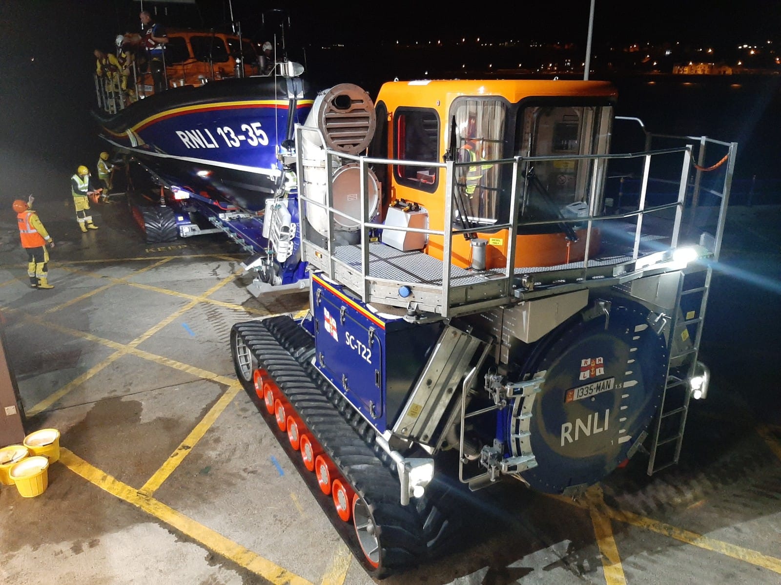 The Isle of Man’s first Shannon lifeboat goes into service at Peel.