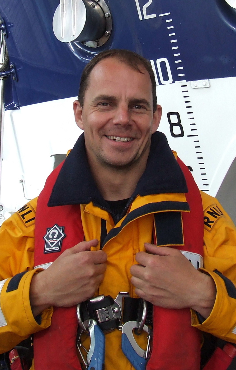 A Lifeboat crew member in his lifejacket