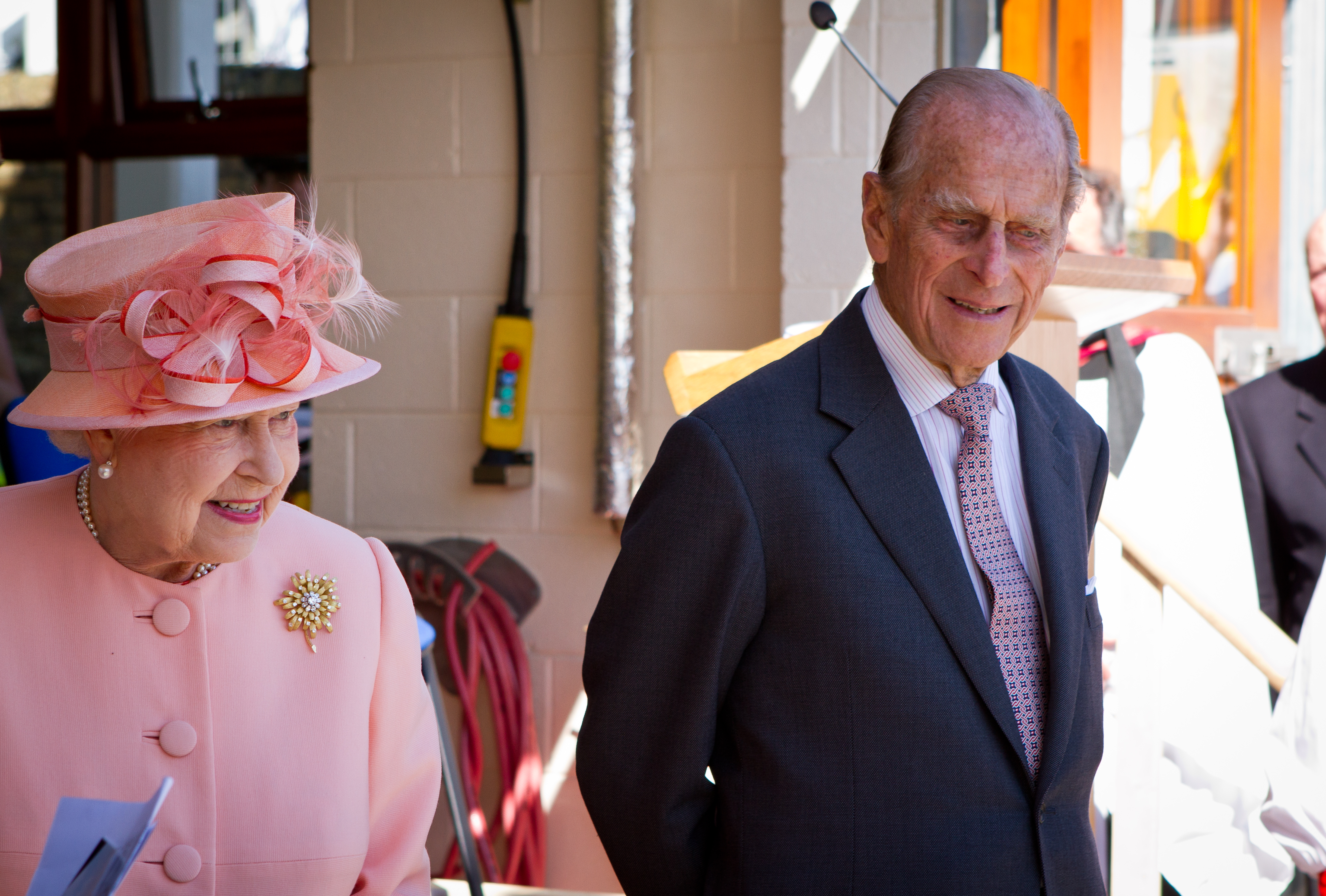 Her Majesty The Queen and HRH The Duke of Edinburgh opening Cowes Lifeboat Station in July 2012