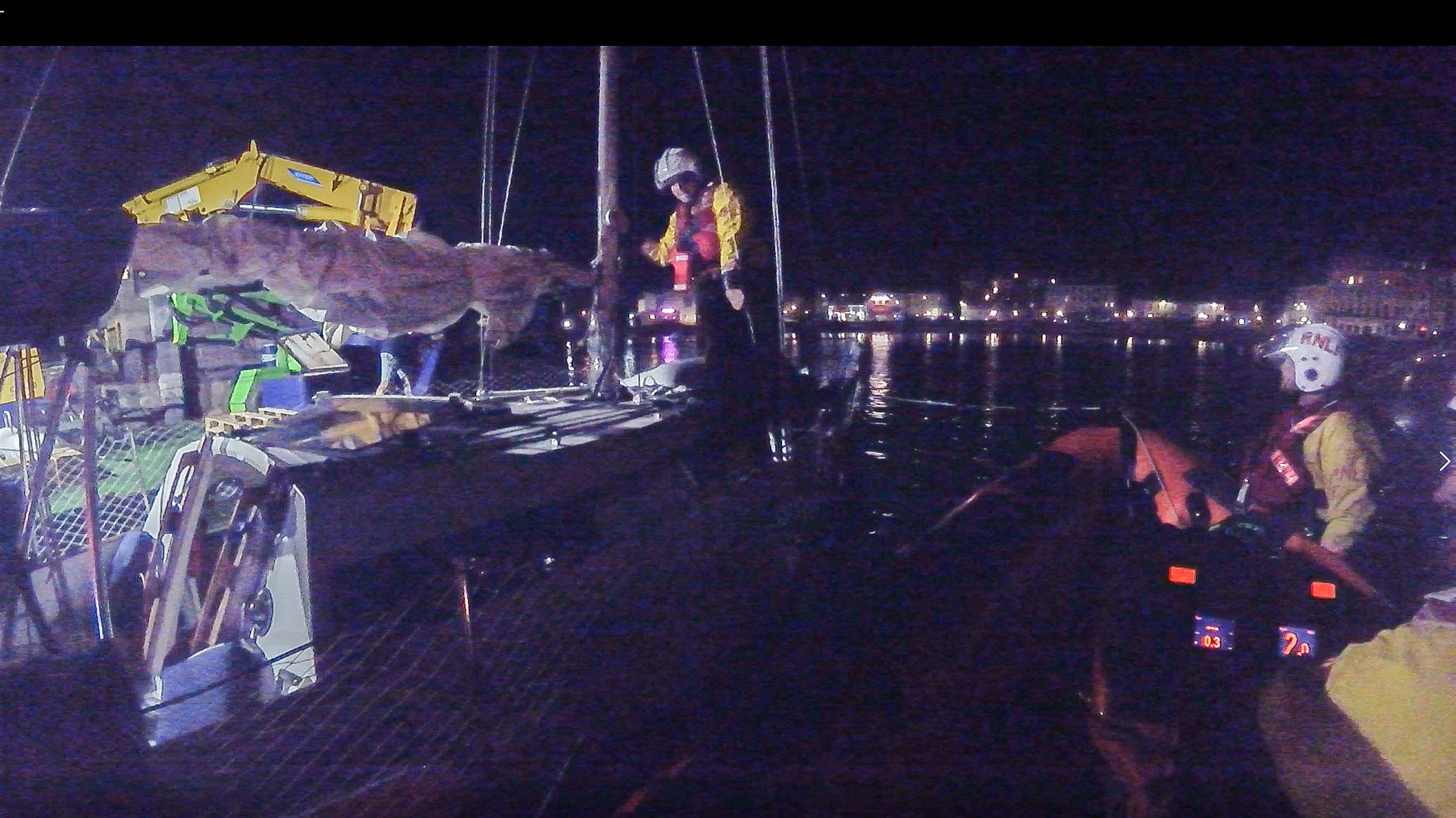 Margate lifeboat brings the disabled yacht into Margate harbour (RNLI Margate)