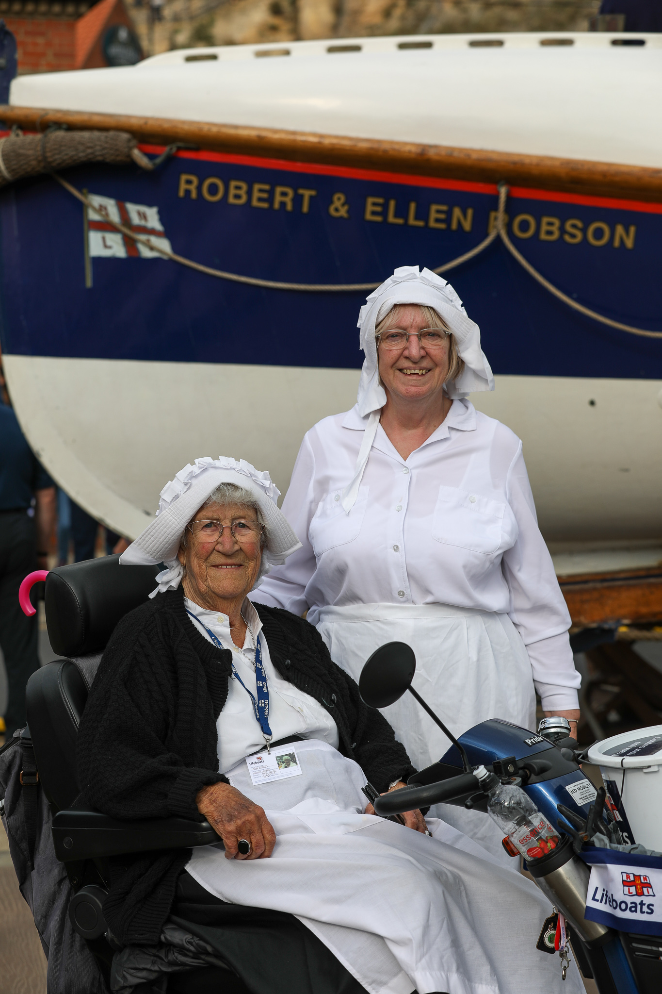 Whitby RNLI fundraisers Rosie Jones and Ada Myers who were on hand to take donations