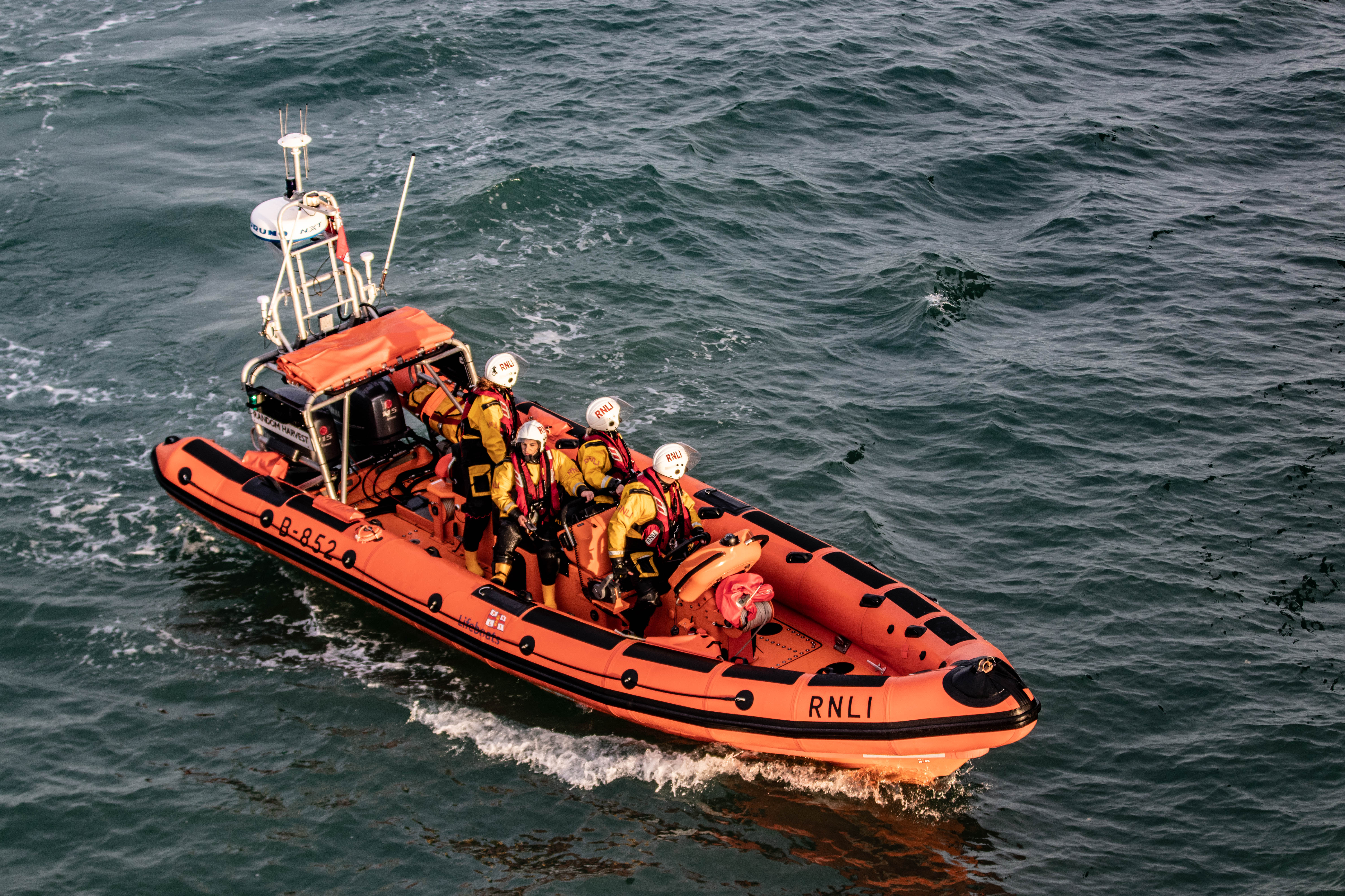 Brighton's lifeboat in action 