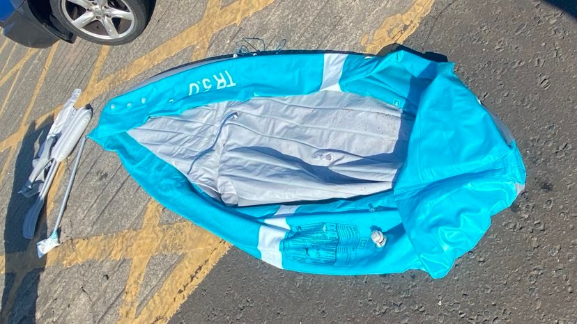 Deflated Inflatable Kayak