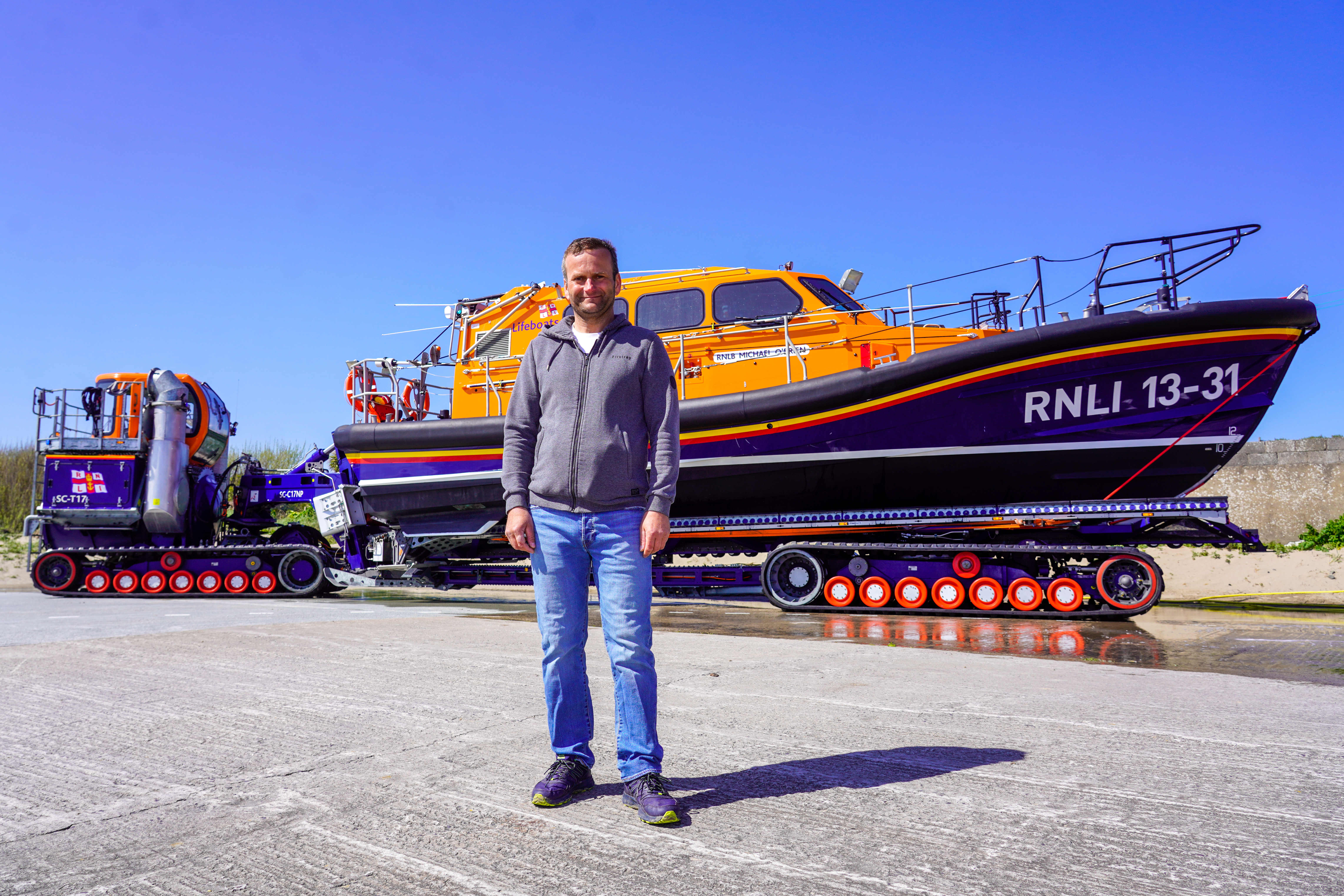Rescued kayaker Andrzej Kolobius