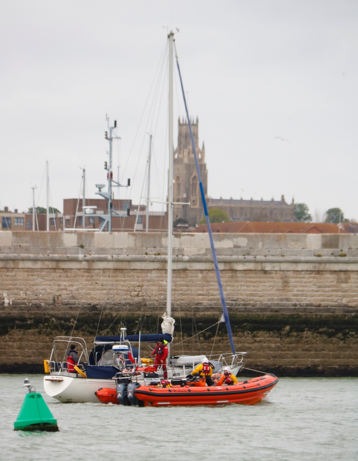 Margate lifeboat assisting yacht 29.04.22 (Mark Stanford)