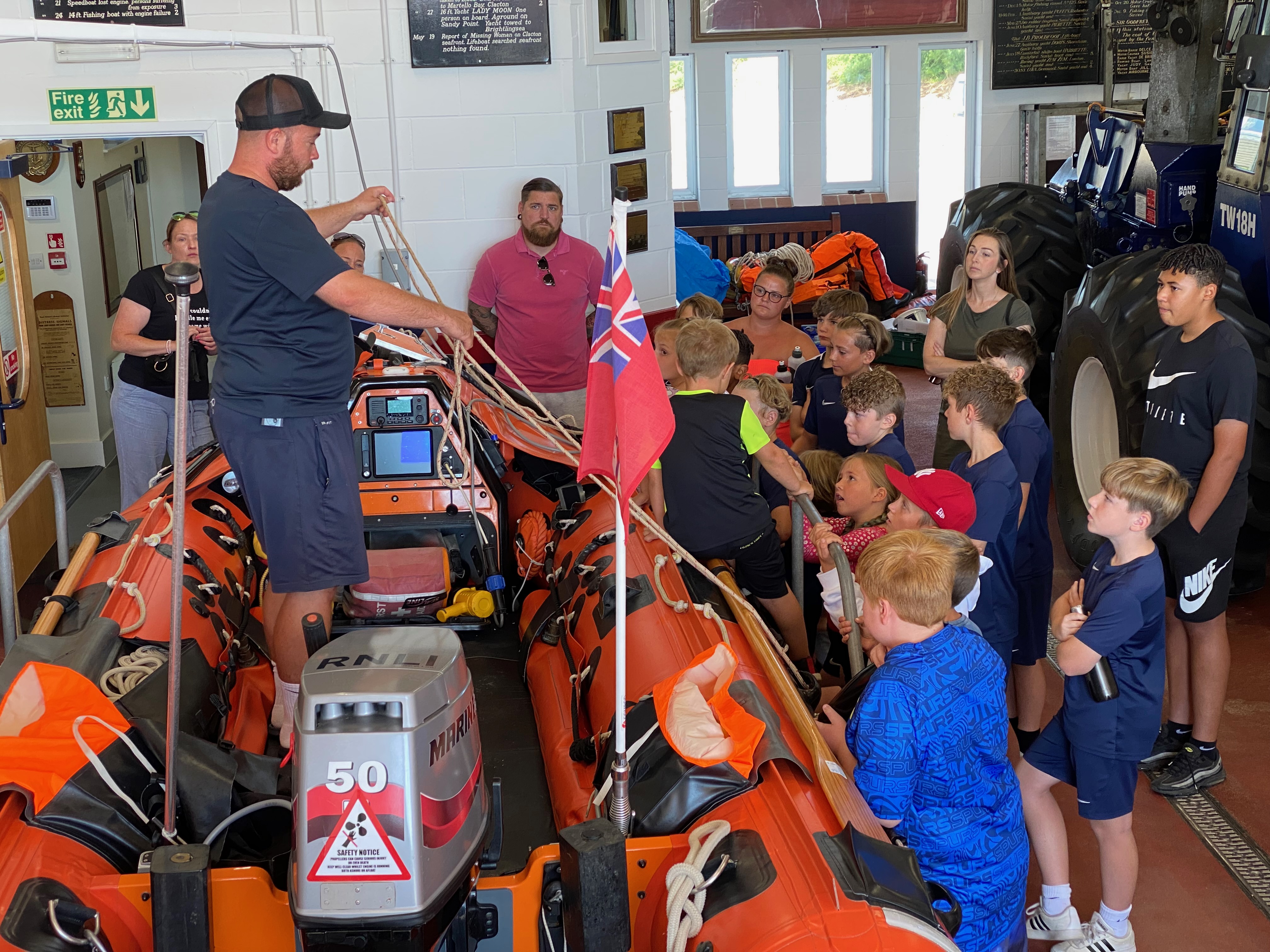 RNLI Clacton host FC Clacton for Lifeboat Tour and Beach Safety Talk