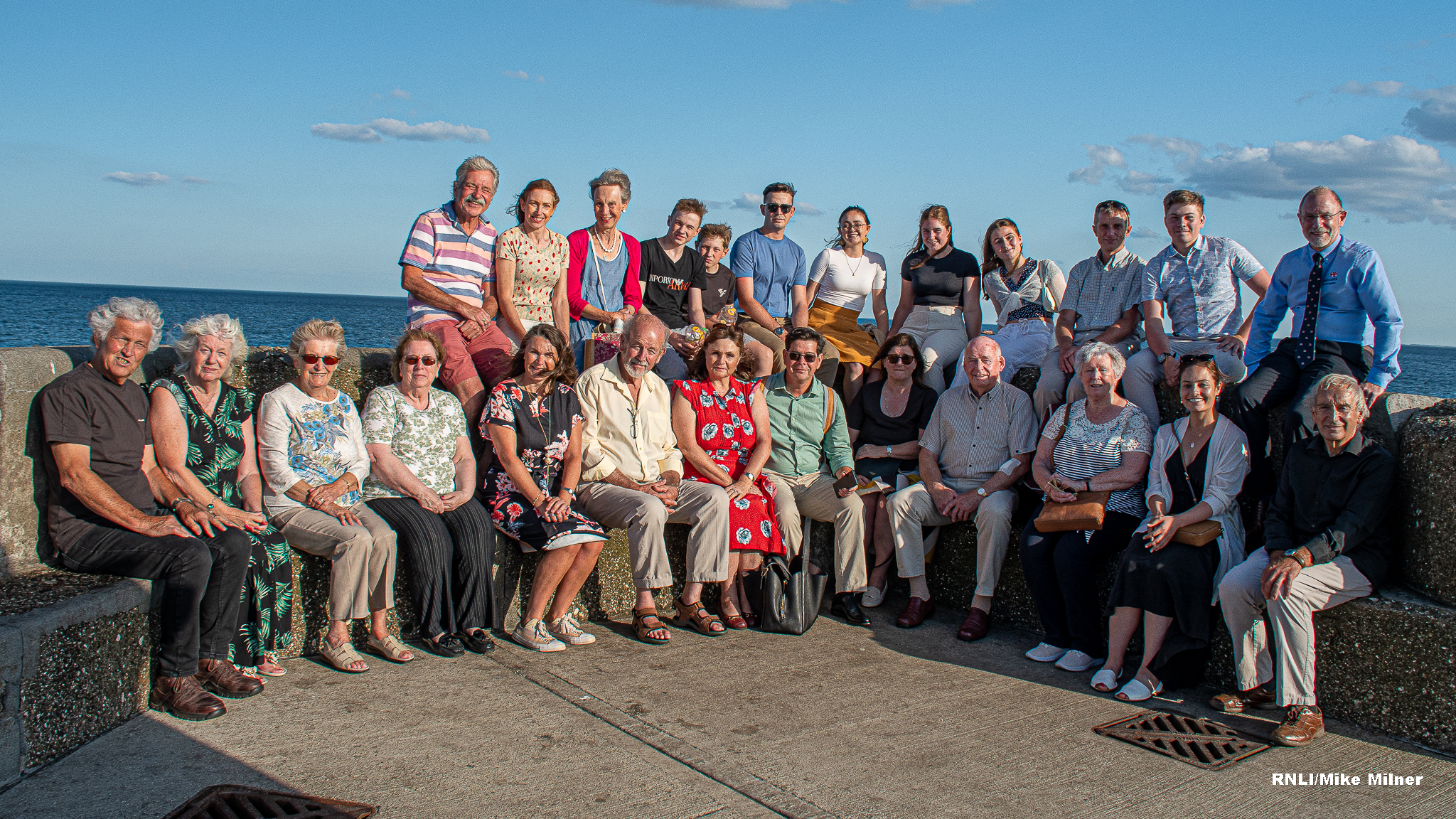 The family of Carole Priestley on Bridlington North Pier