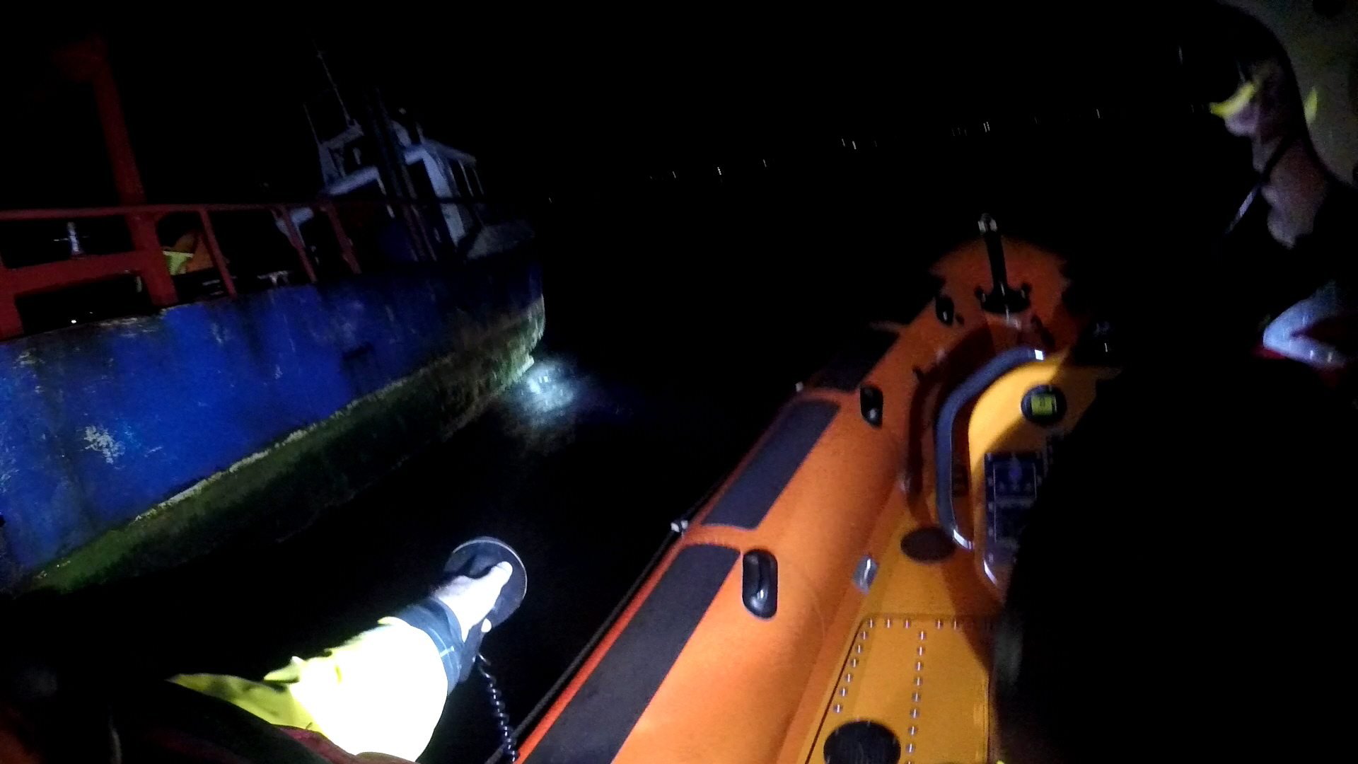 Skerries RNLI Inspecting the vessels hull