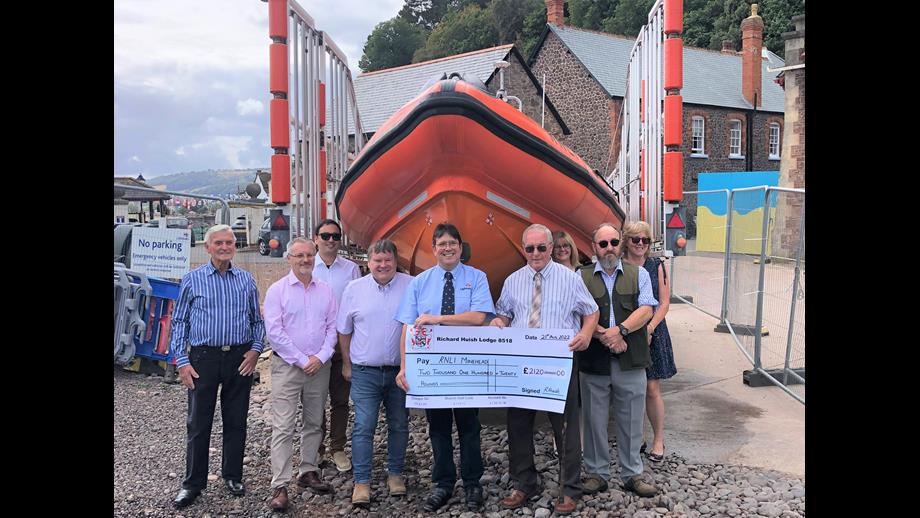 Chris Rundle Freemasons boost Minehead lifeboat appeal | RNLI