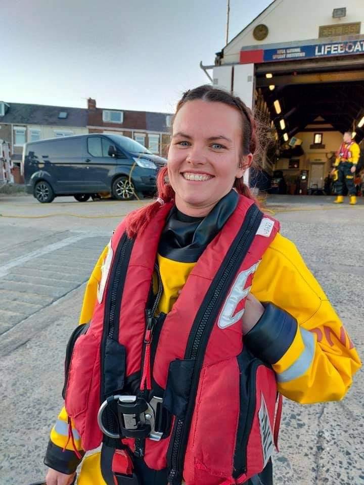 Jess getting ready to go to sea