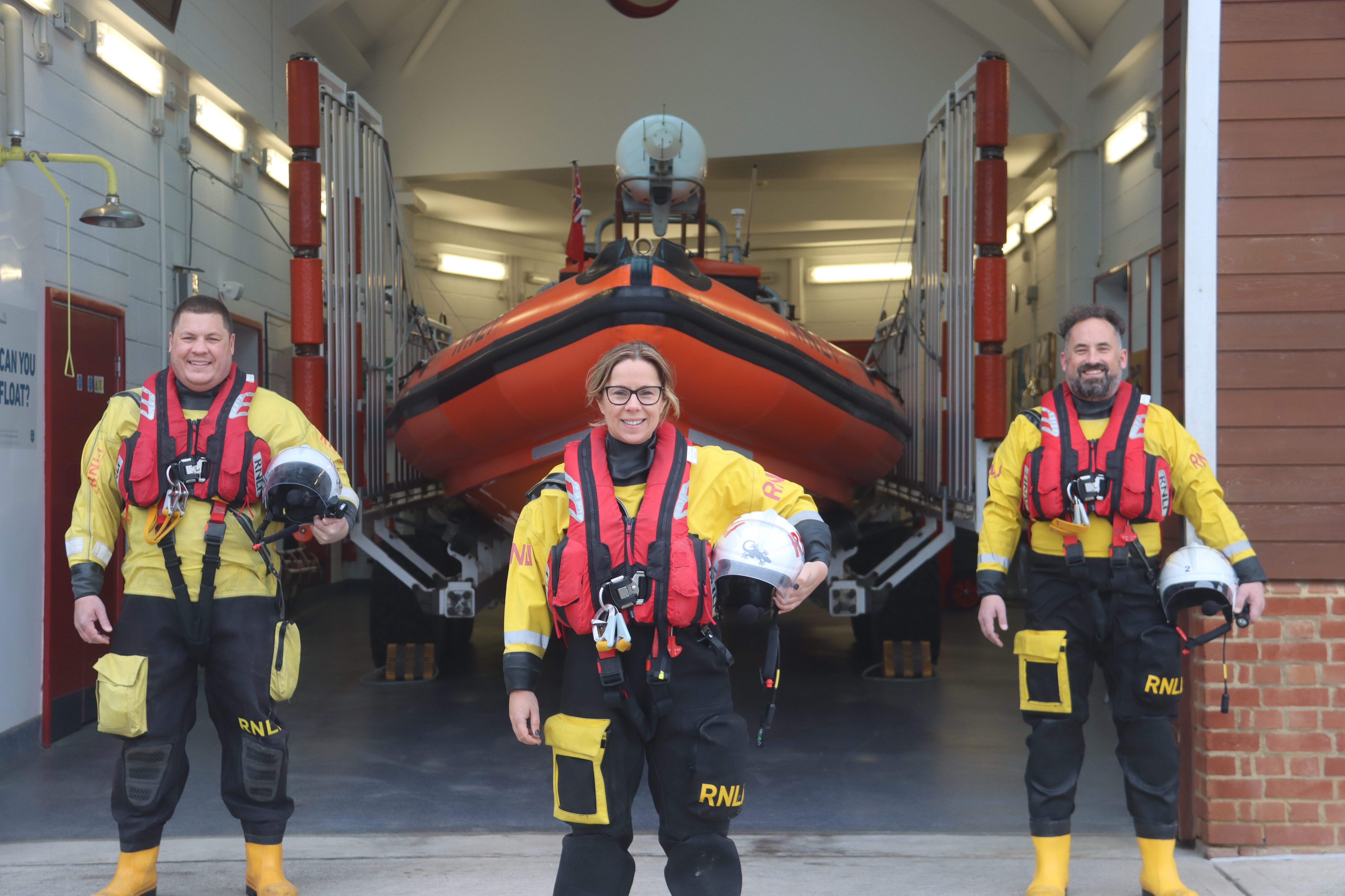 Left to right, Jake Bacon - Helm, Lu Shephard - Crew, Paul Weston - Helm.