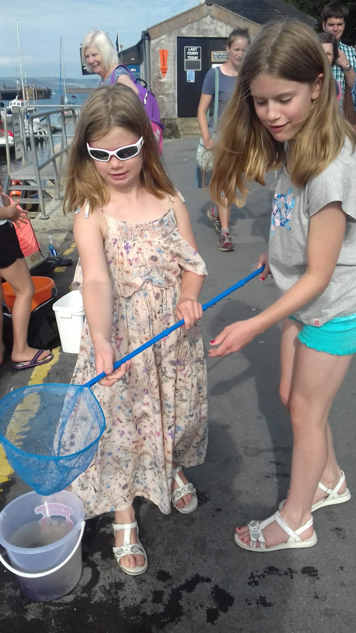 Some young contestants in previous years' crab fishing competition