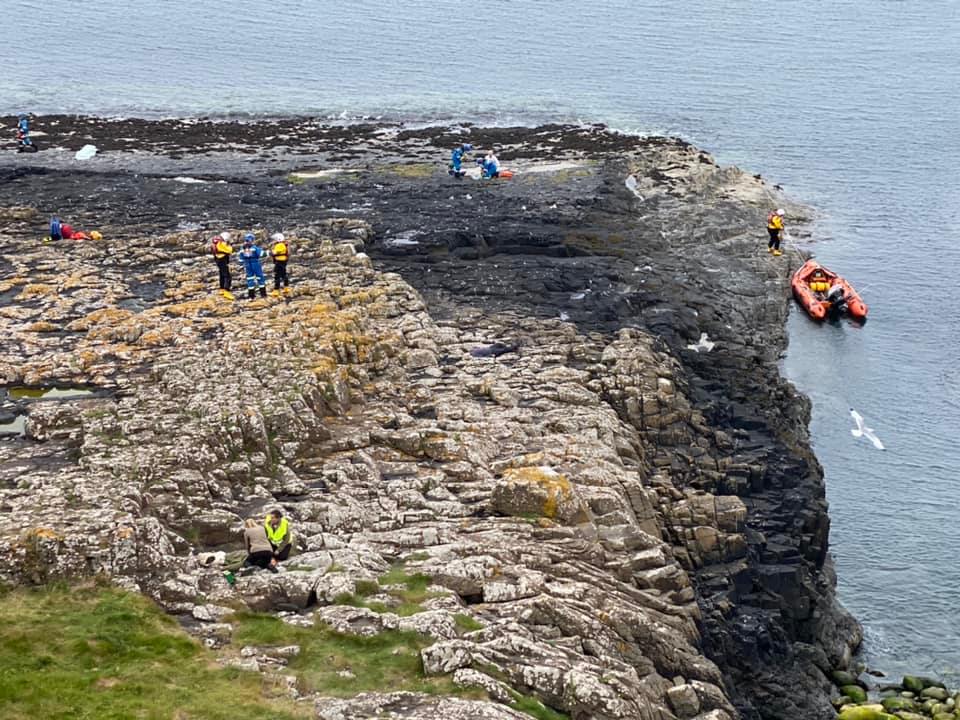 Craster ILB on scene with Coastguards