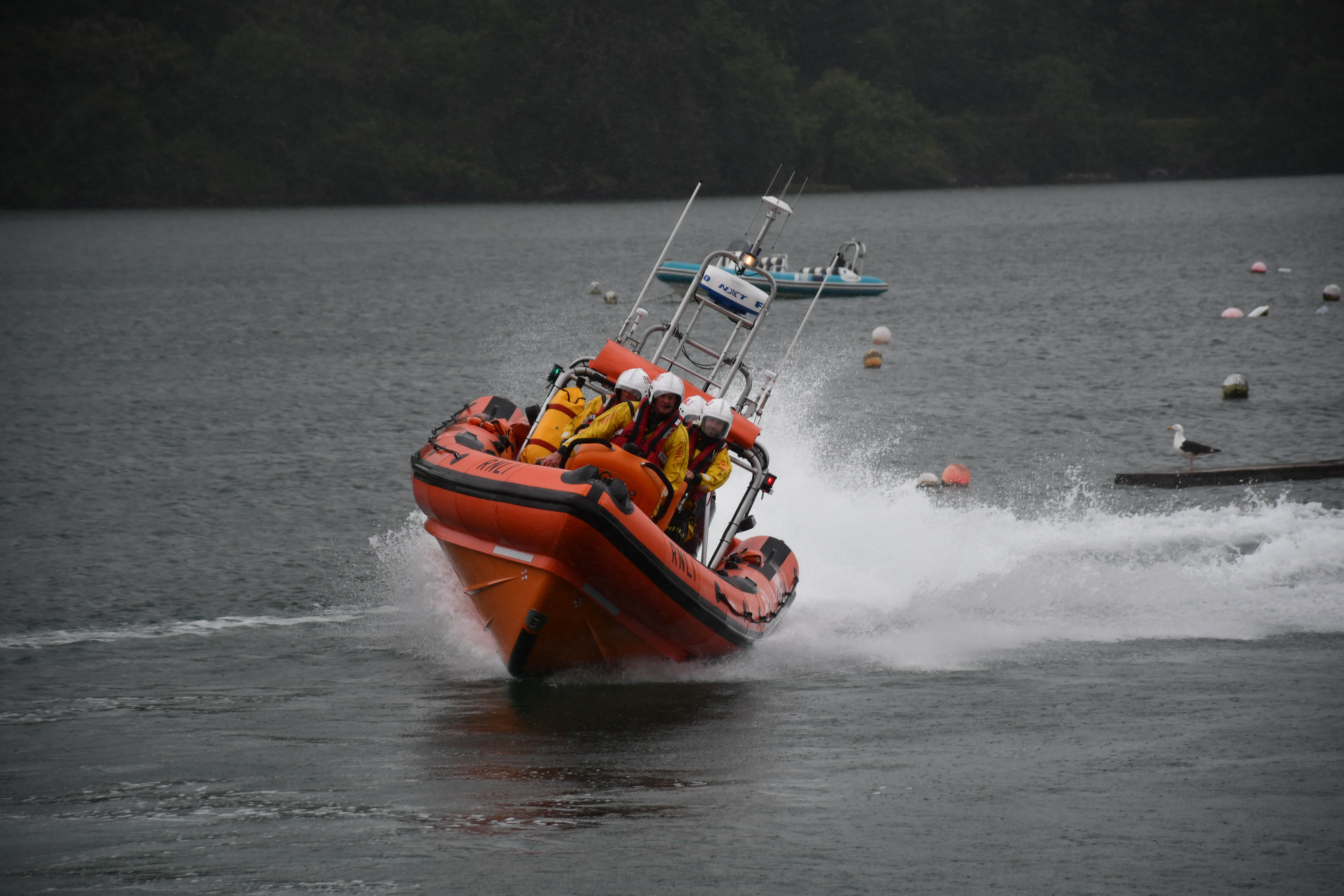 Union Hall RNLI shows the crowd the lifeboat in action