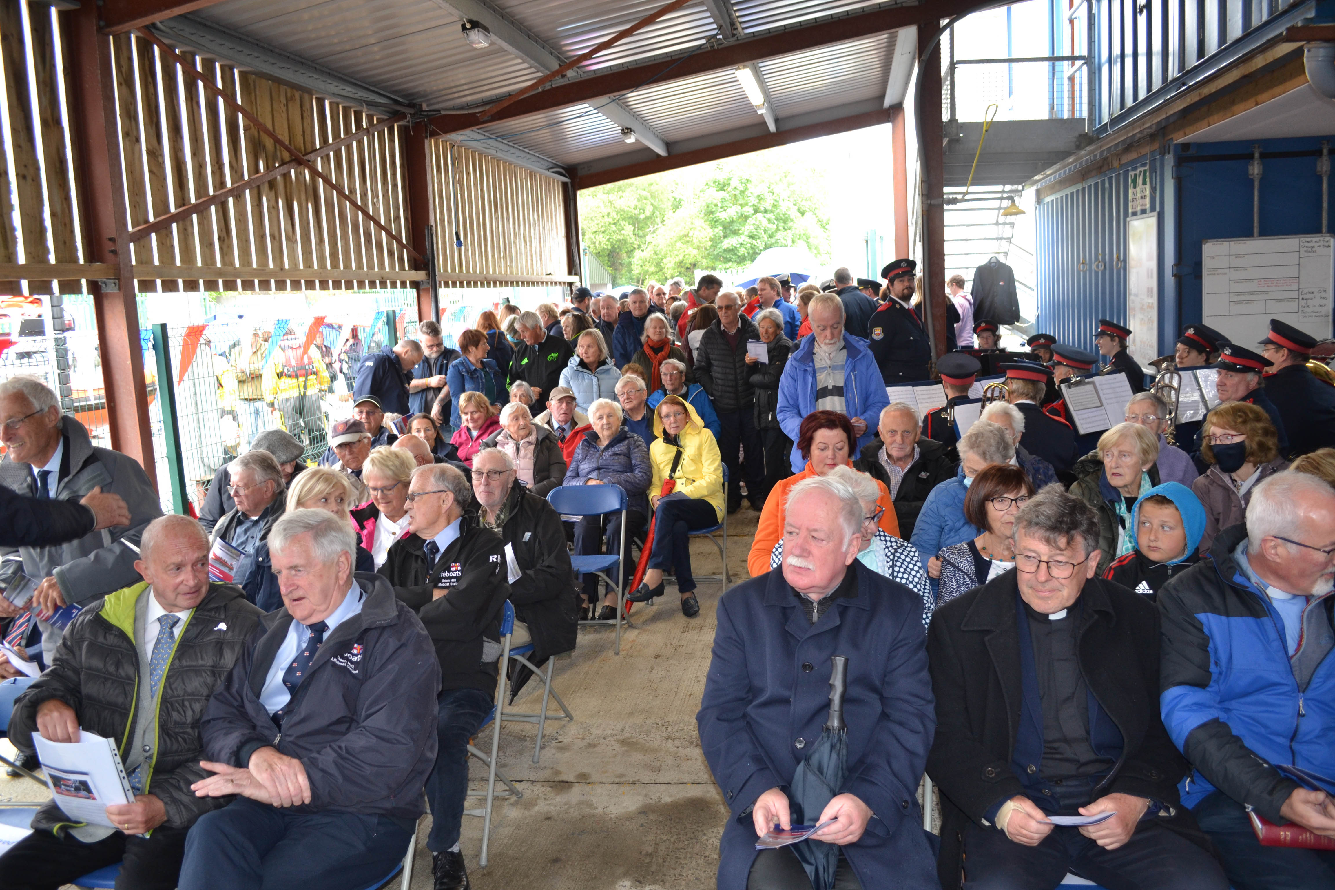 The lifeboat naming ceremony held on Keelbeg Pier at Union Hall