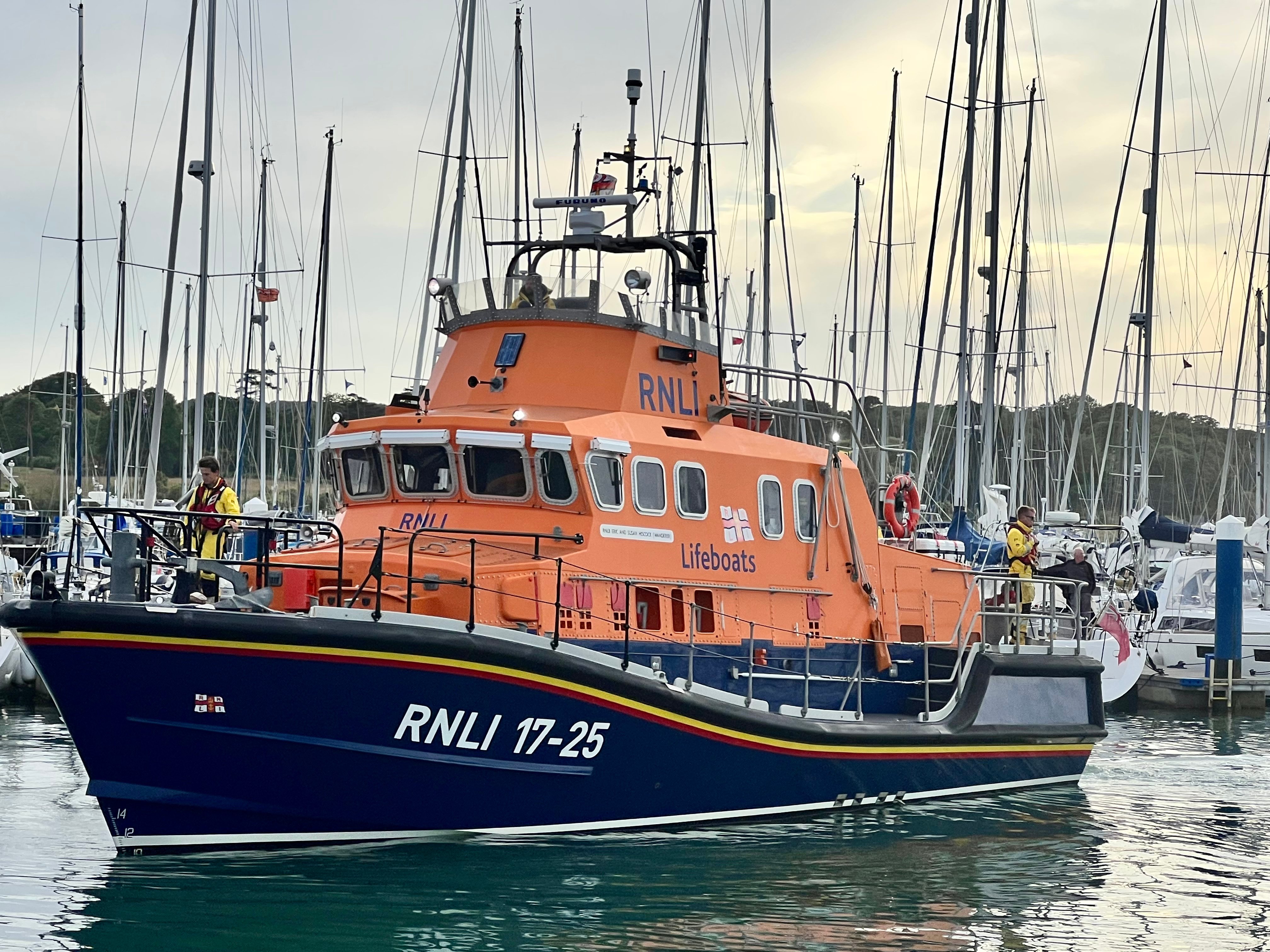 Yarmouth’s Severn class all weather lifeboat, ‘Eric and Susan Hiscock (Wanderer)’