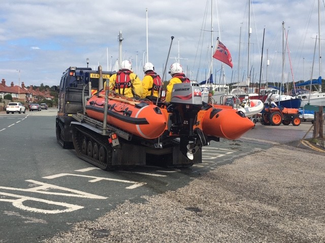 West Kirby RNLI volunteer crew returning