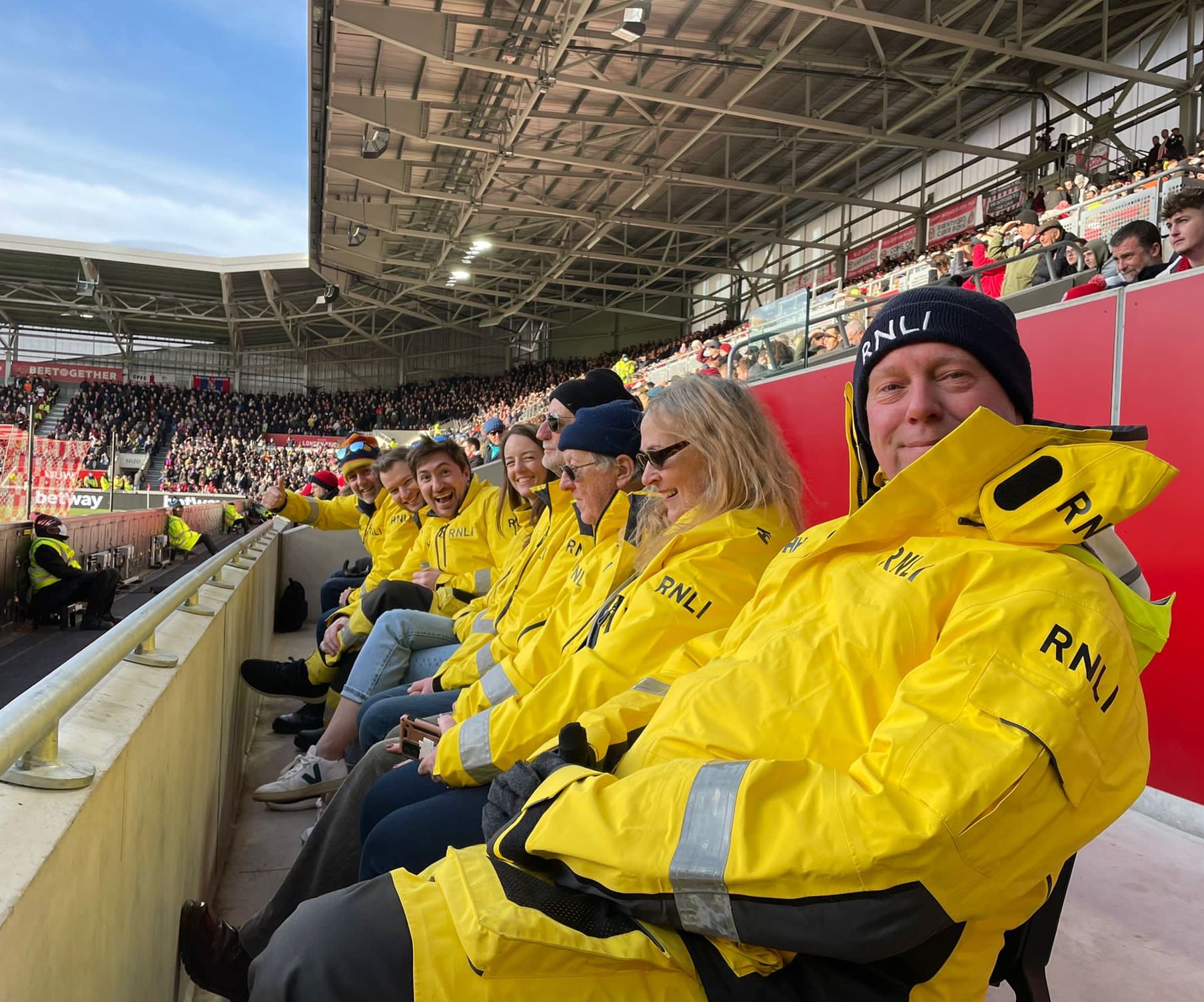 Chiswick RNLI Fundraisers enjoying the match