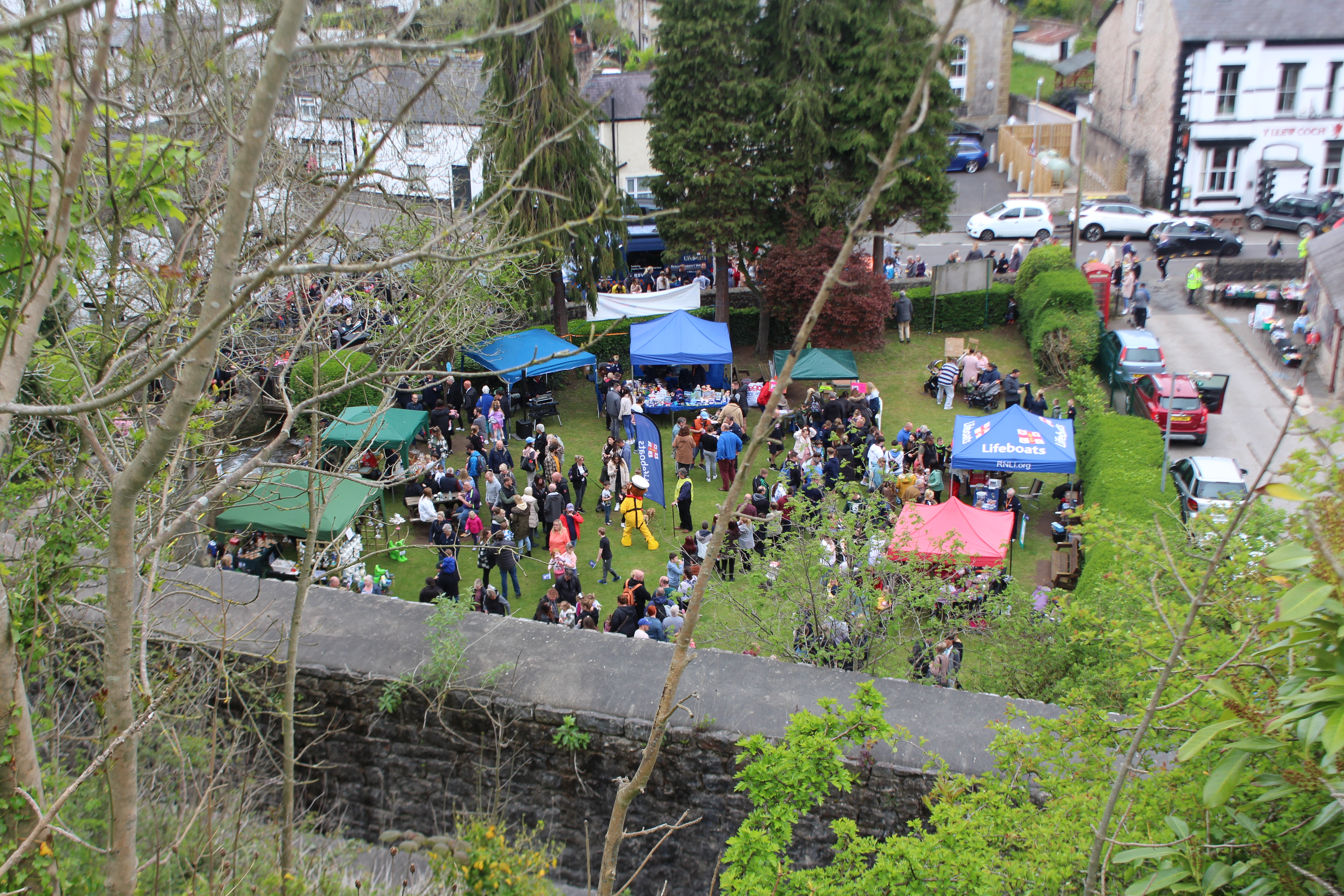 view from the top of the waterfall