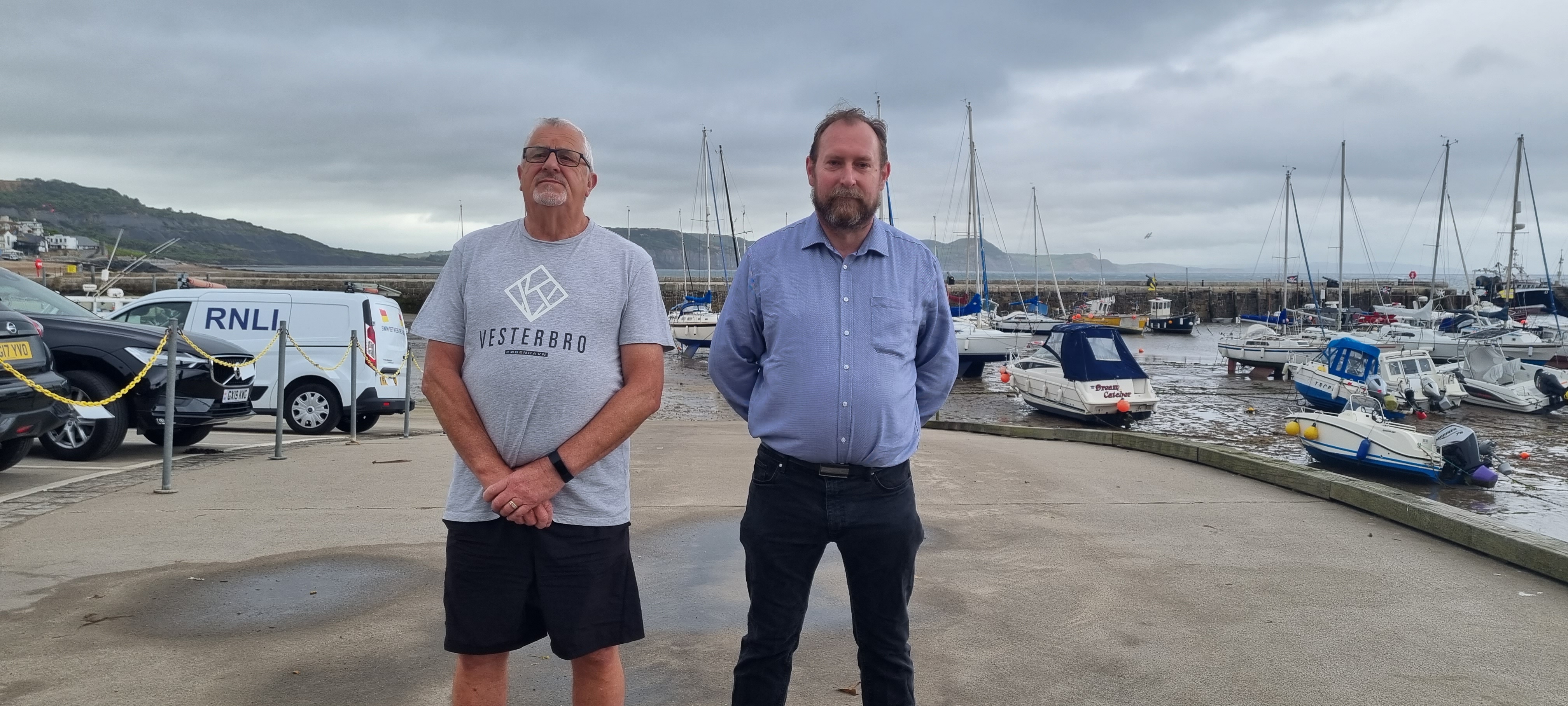 Brian and Dave at Lyme Regis