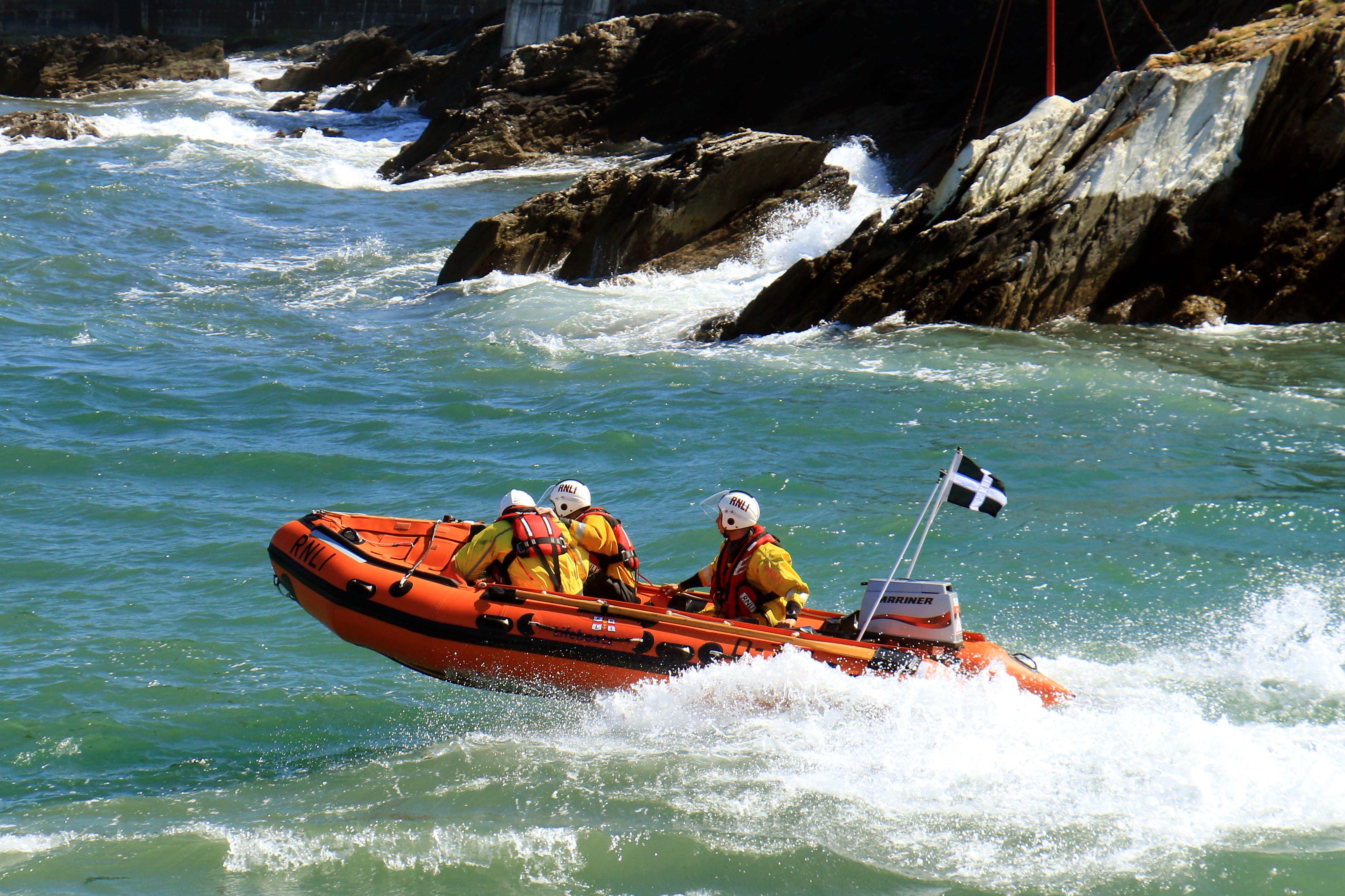 Stock Image - Looe RNLI D Class D-741 Ollie Naismith