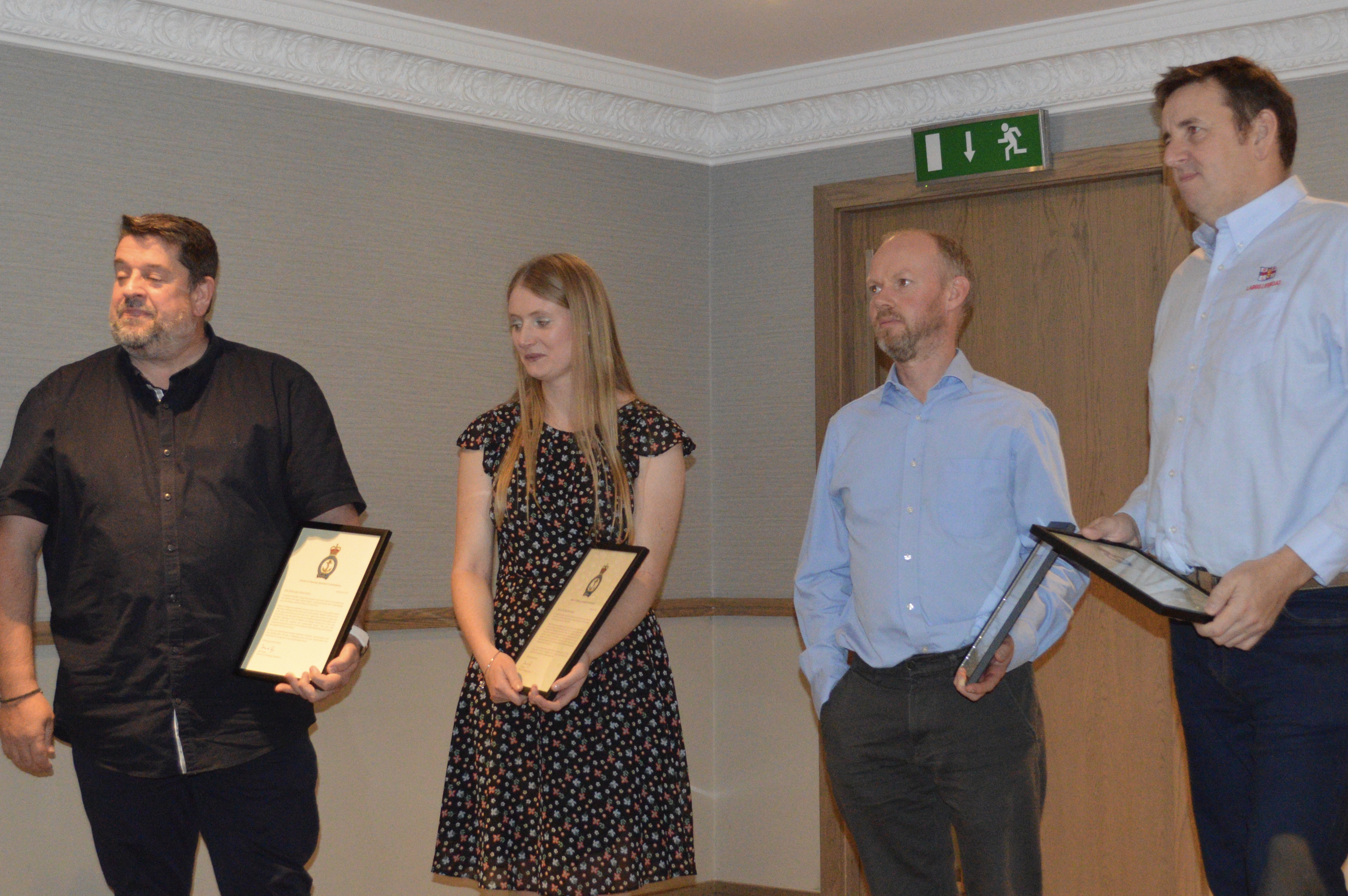 Brian, Jennifer, Gordon and Andrew receiving their Commendation