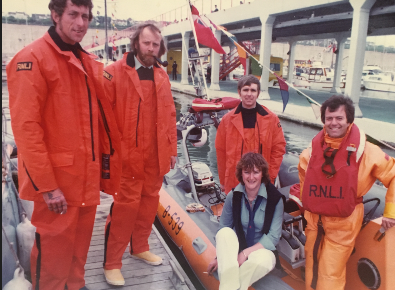 Malcolm early in his career with the RNLI crew at Brighton Marina 