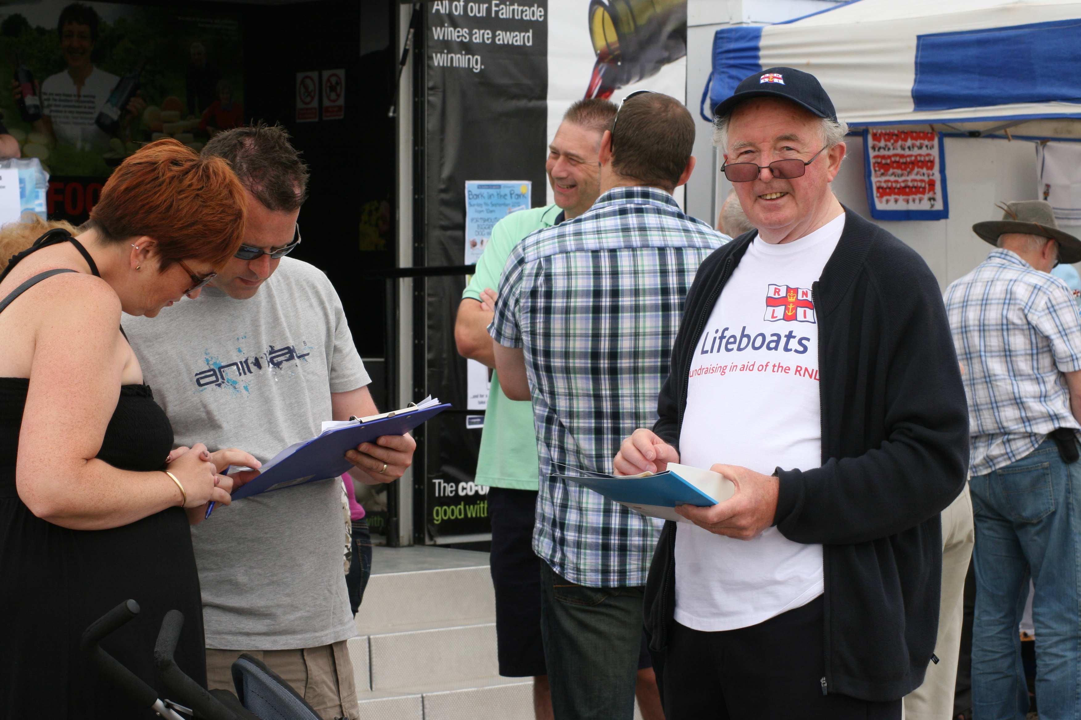 Brian Bass fundraising at Portsmouth Lifeboat Station Open Day event in 2012