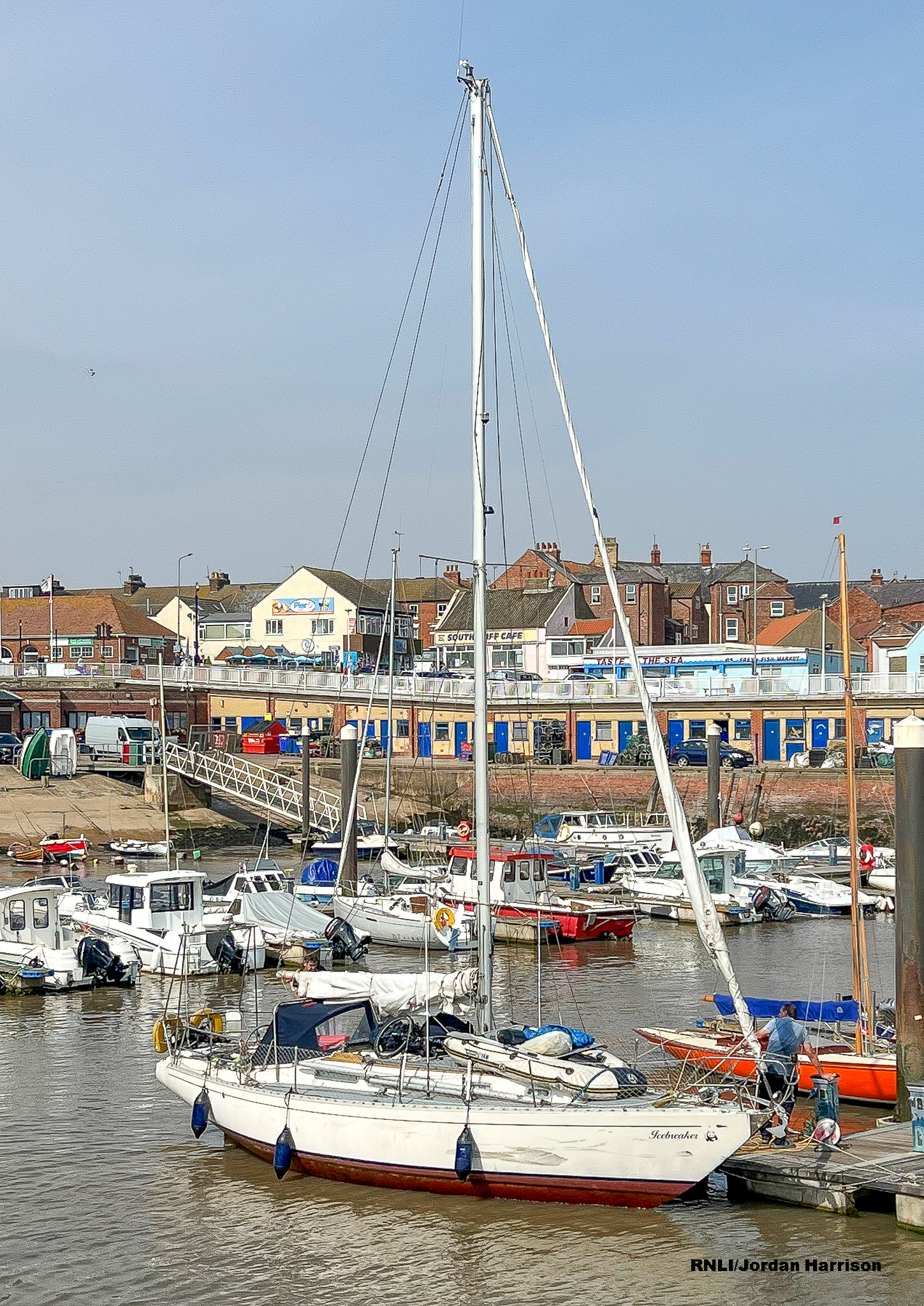 Yacht in Bridlington Harbour