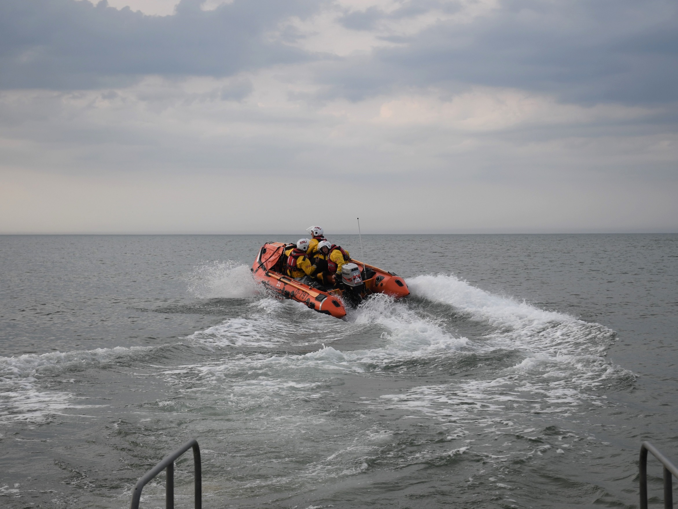 Wells inshore lifeboat crew heading towards the location of missing paddleboarders