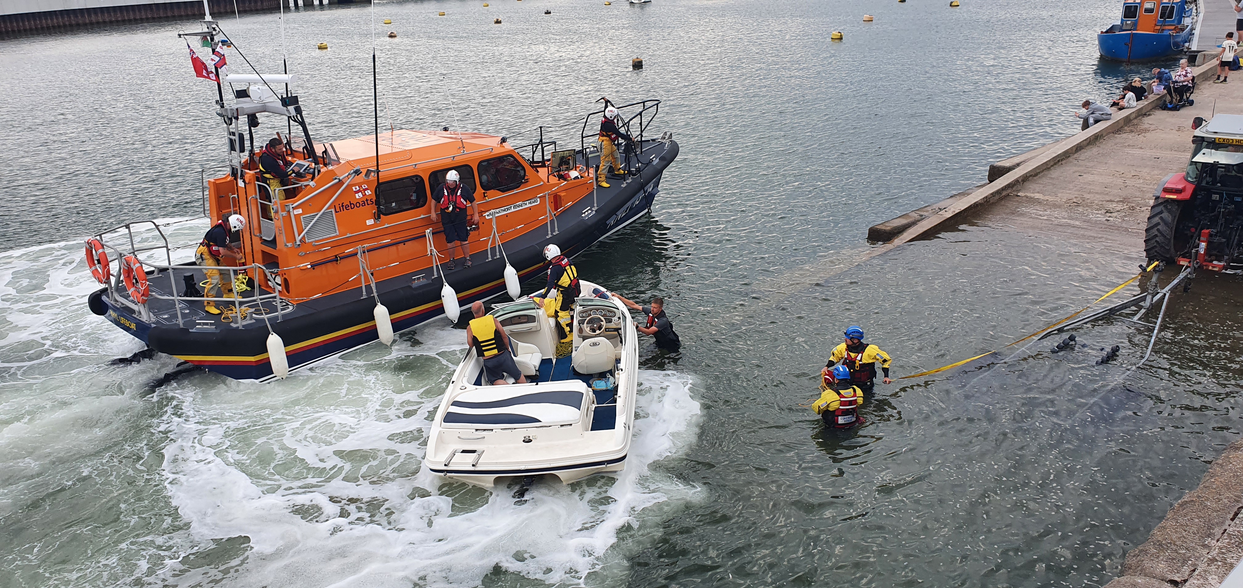 casualty handed over to coastguards and harbour master