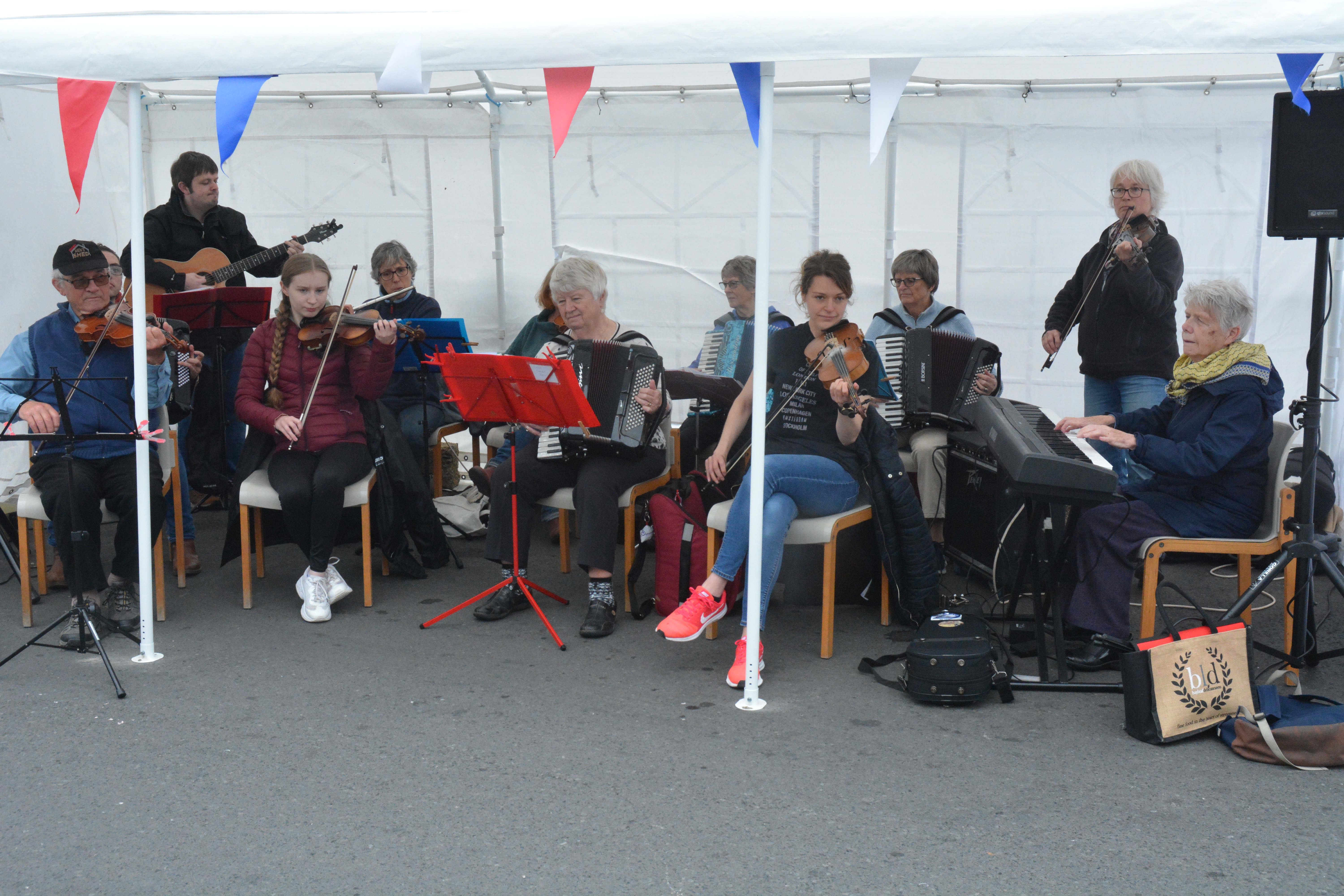 Local music group playing a few jigs and reels