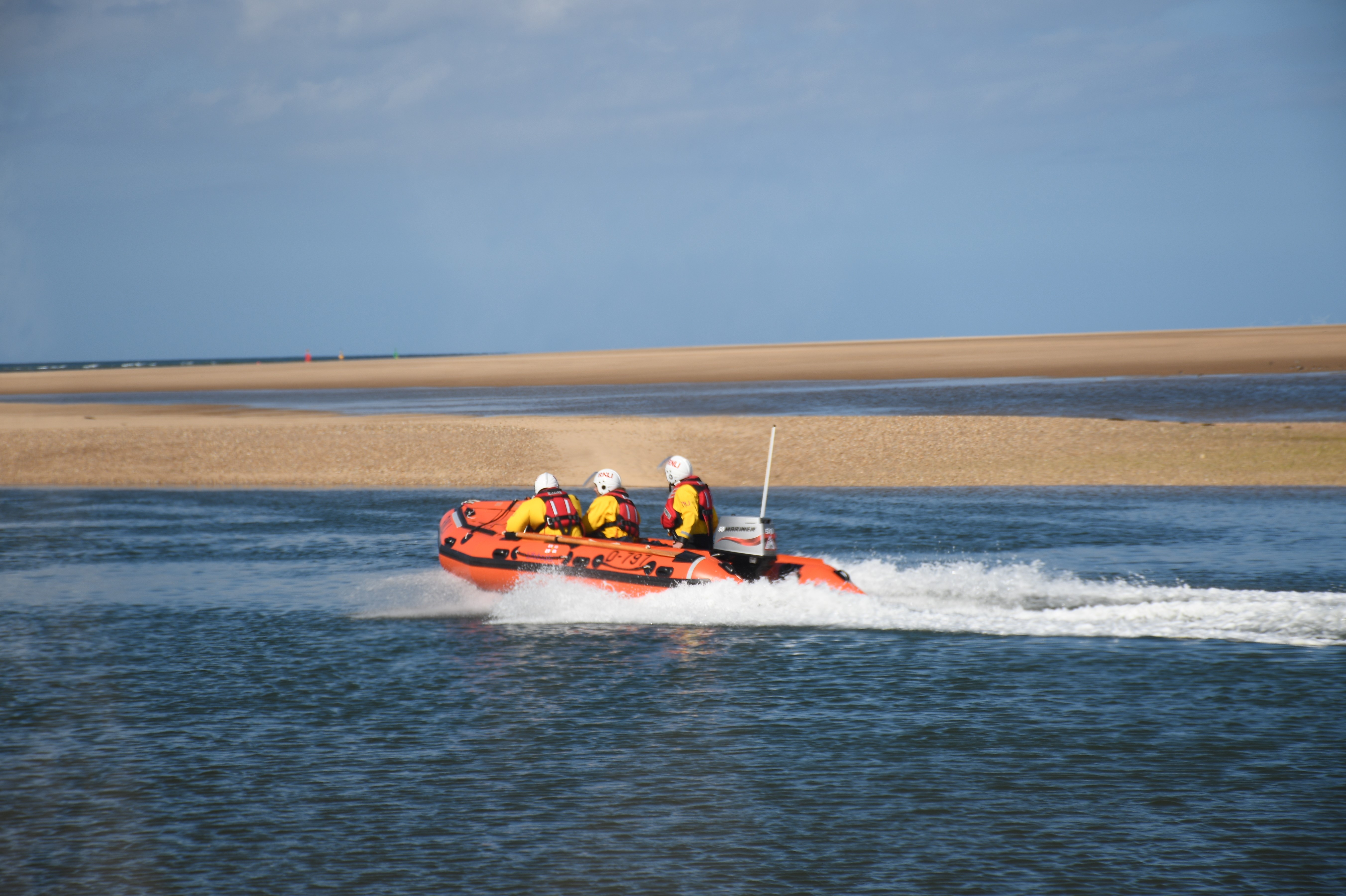 Wells lifeboat crew head out to where caualties are stranded