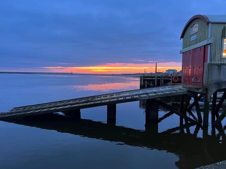 Outside of Berwick-upon-Tweed lifeboat station after the shout, Crew go off back to bed.
